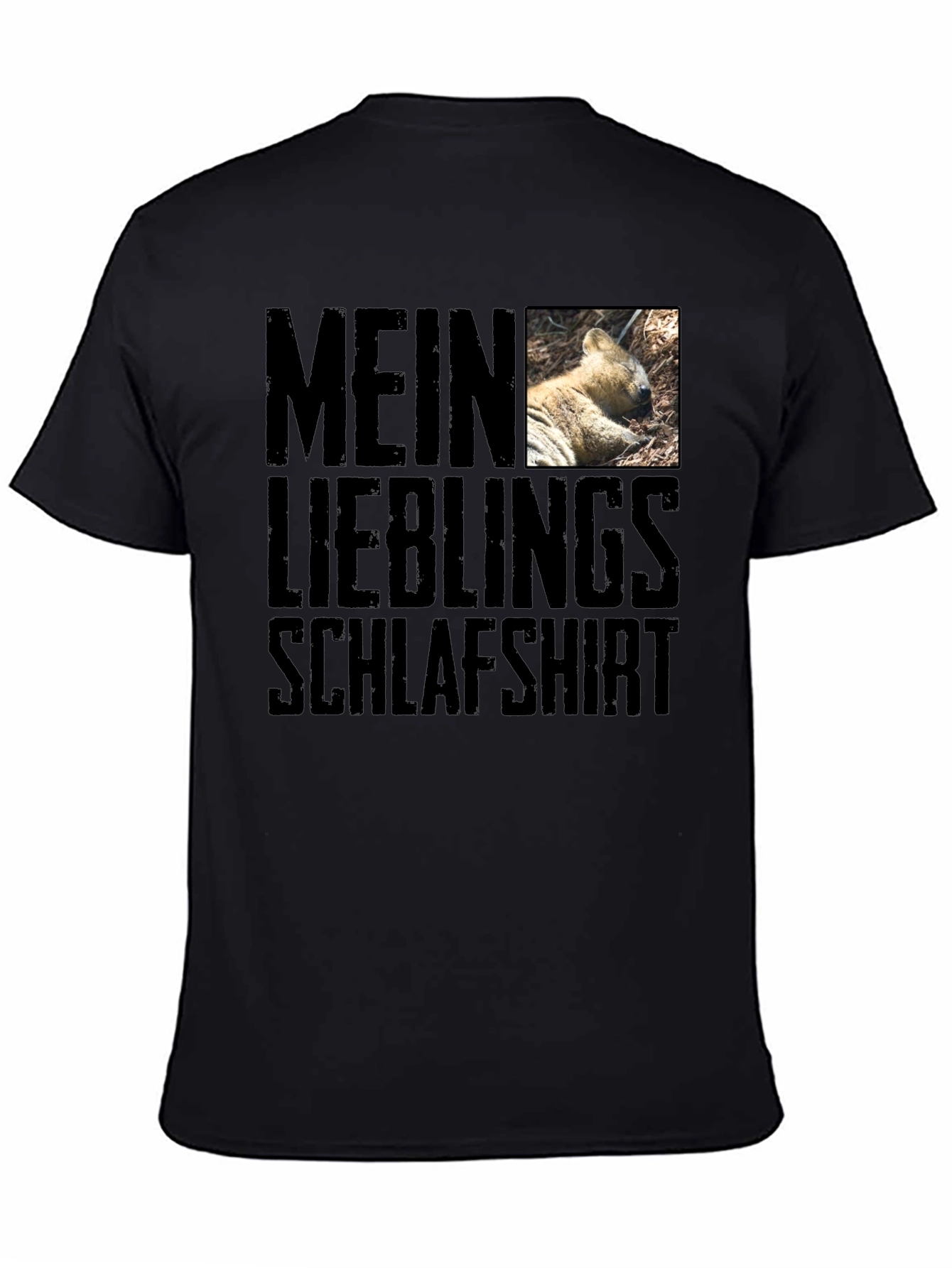 Black Mein Lieblings Schlafshirt - Novelty Graphic T-Shirt view 4