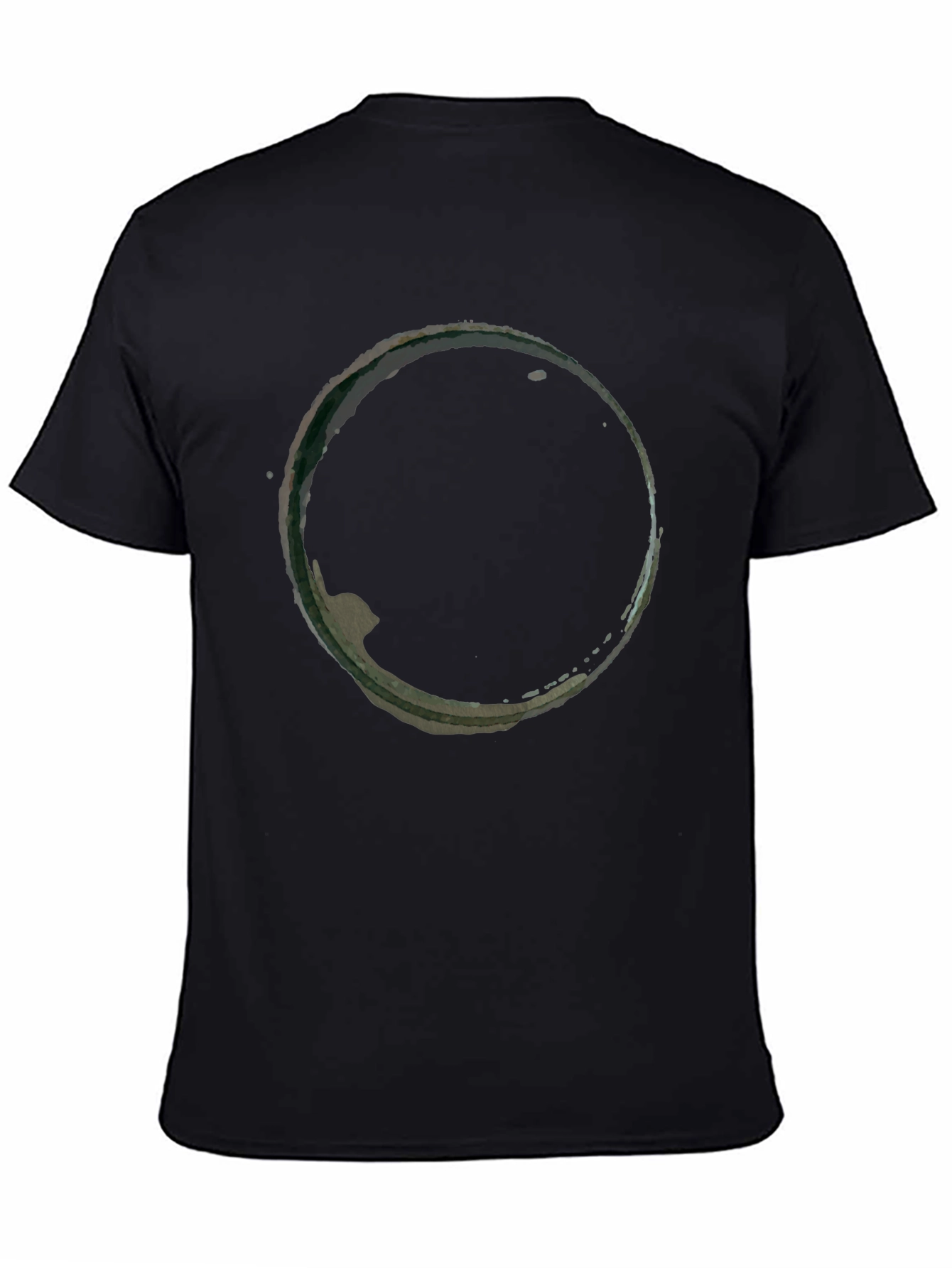 Black Abstract Circle Graphic Black T-Shirt view 4