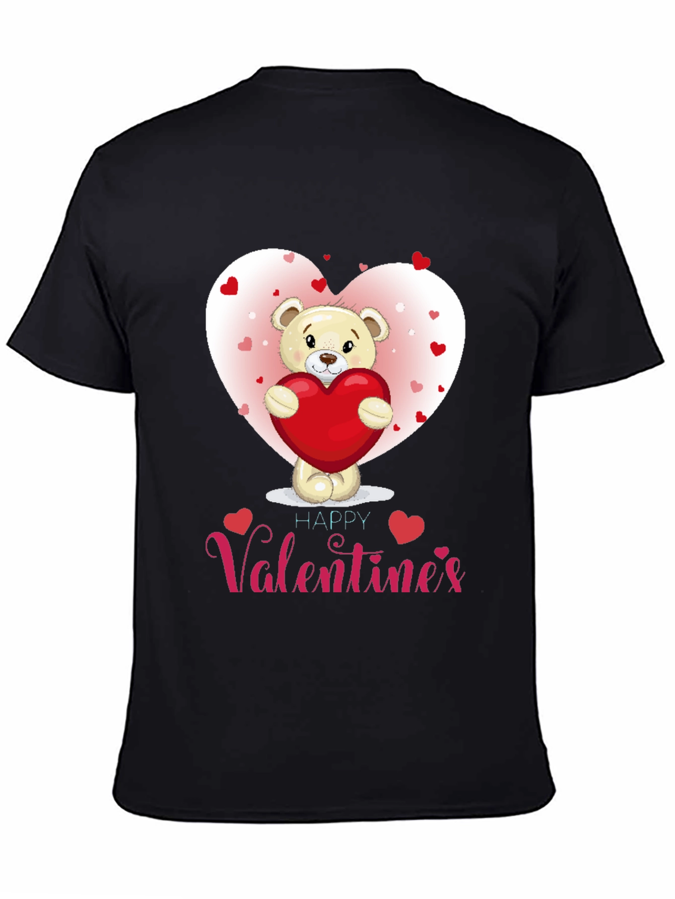 Black Valentine's Day Bear T-Shirt view 4