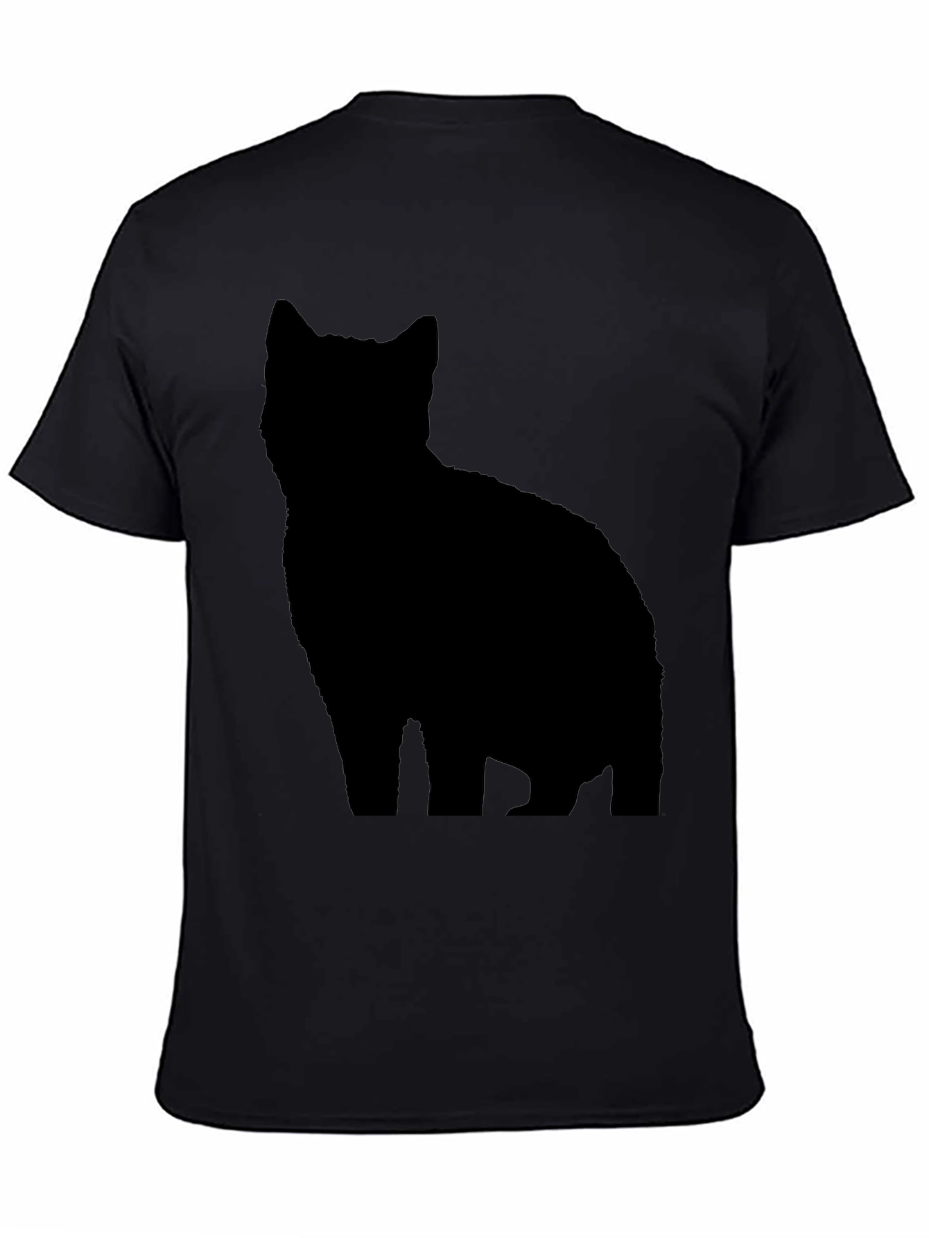 Black Black Cat Silhouette T-Shirt - Stylish & Unique Tee view 4