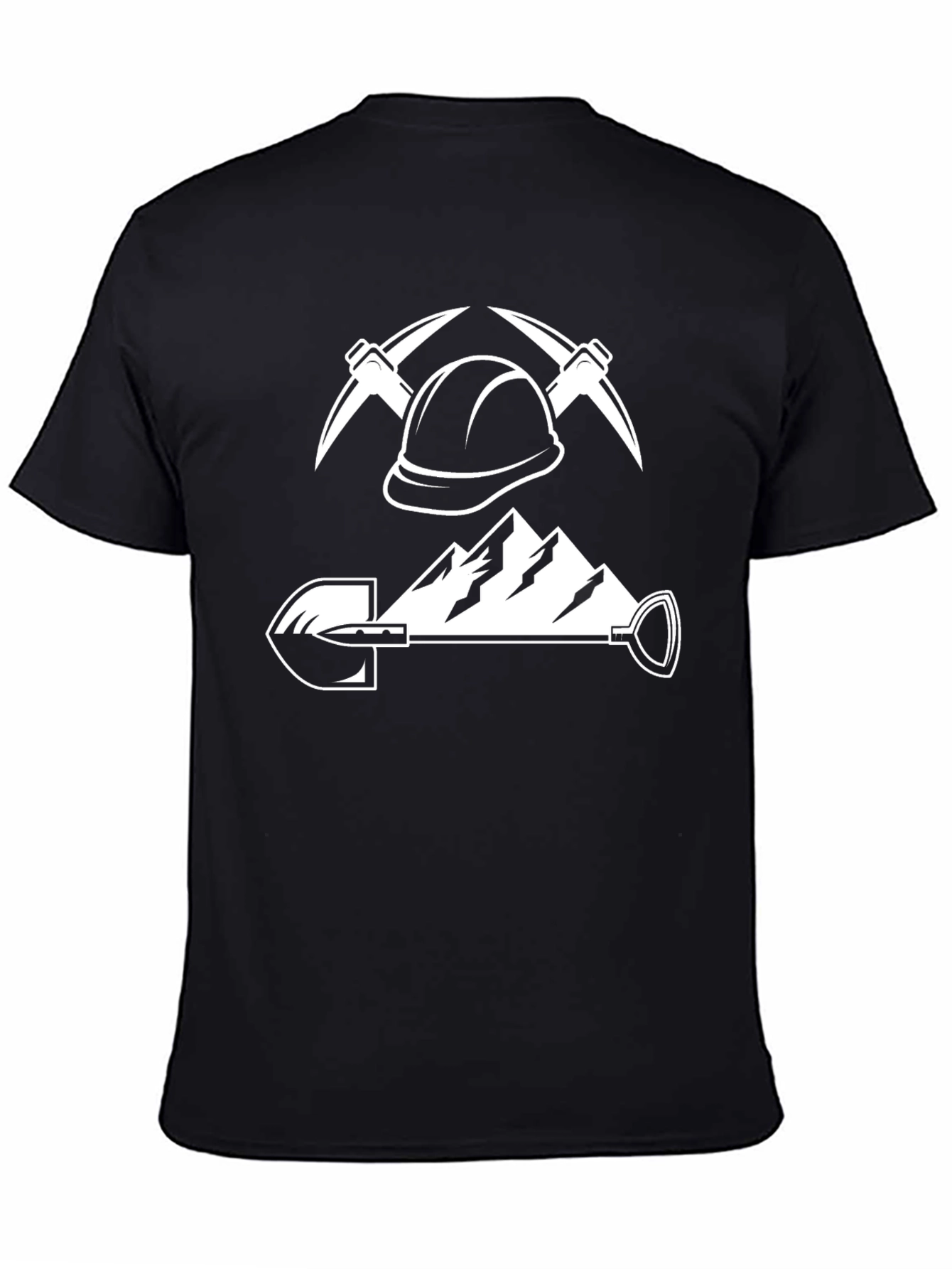 Black Miner Graphic Tee - Black Cotton Blend view 4