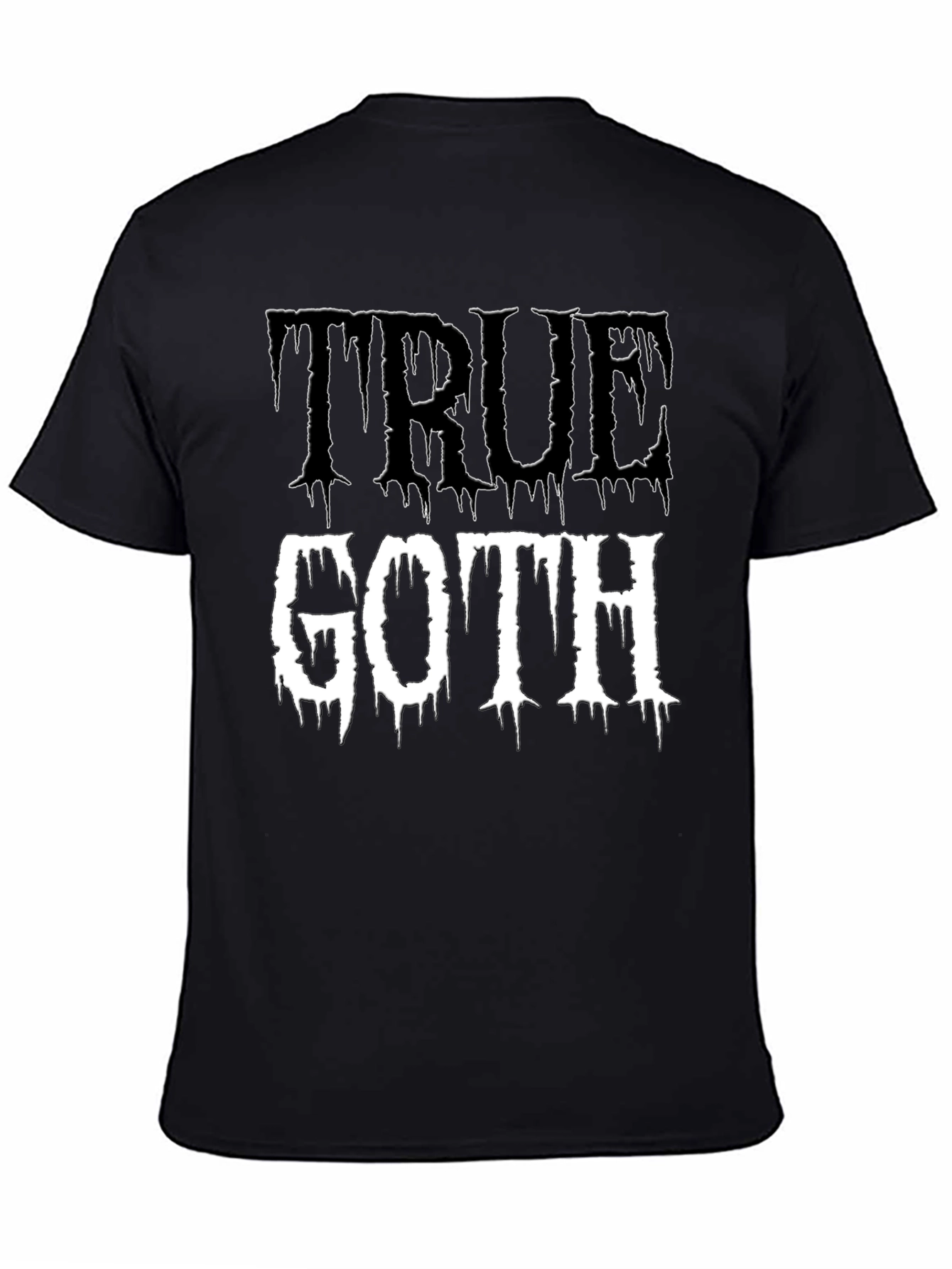 Black True Goth Graphic T-Shirt - Black view 4