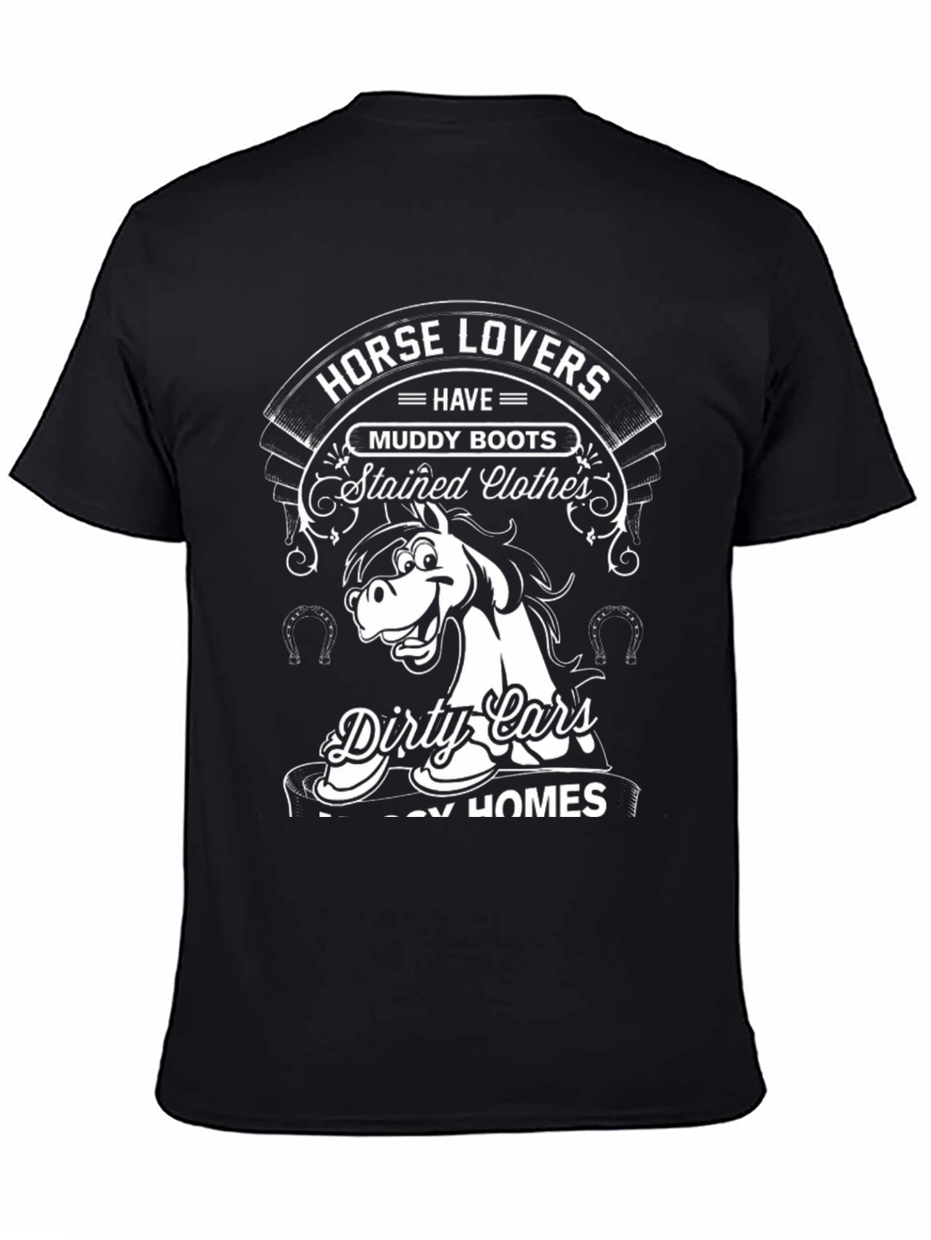 Black Horse Lovers Tee: Muddy Boots, Dirty Cars view 4