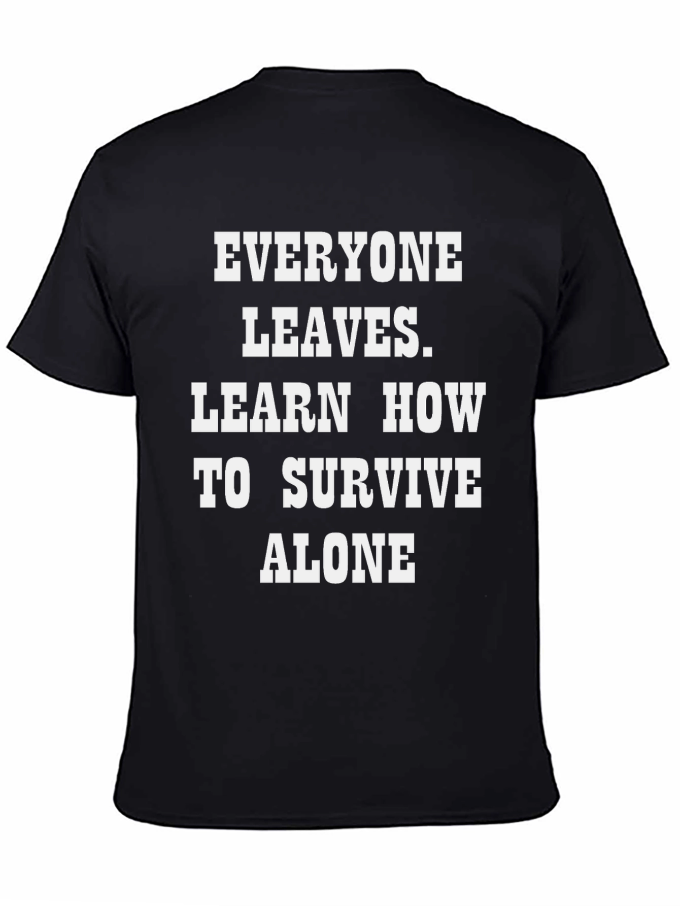 Black Everyone Leaves T-Shirt view 4