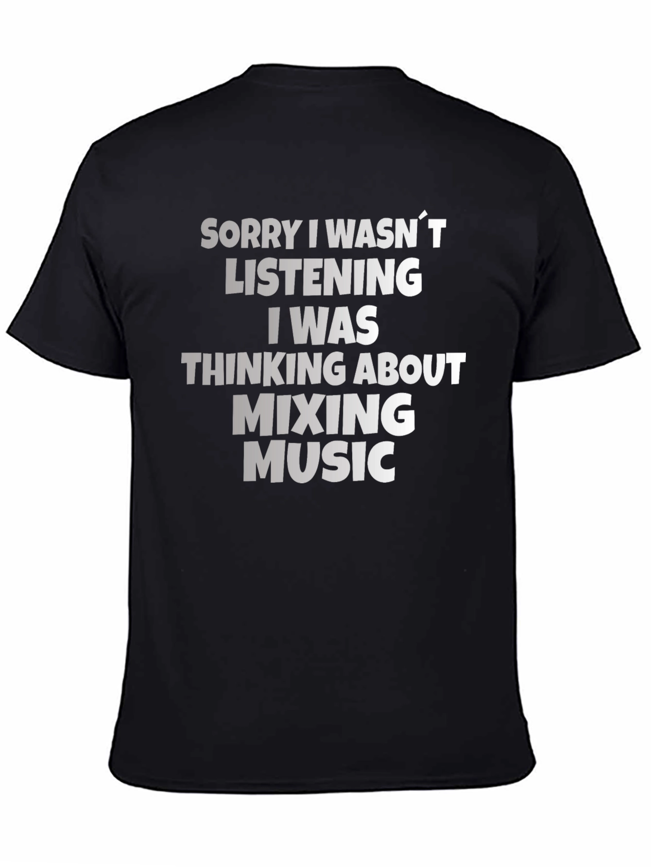 Black Mixing Music T-Shirt - Funny DJ Producer Tee view 4