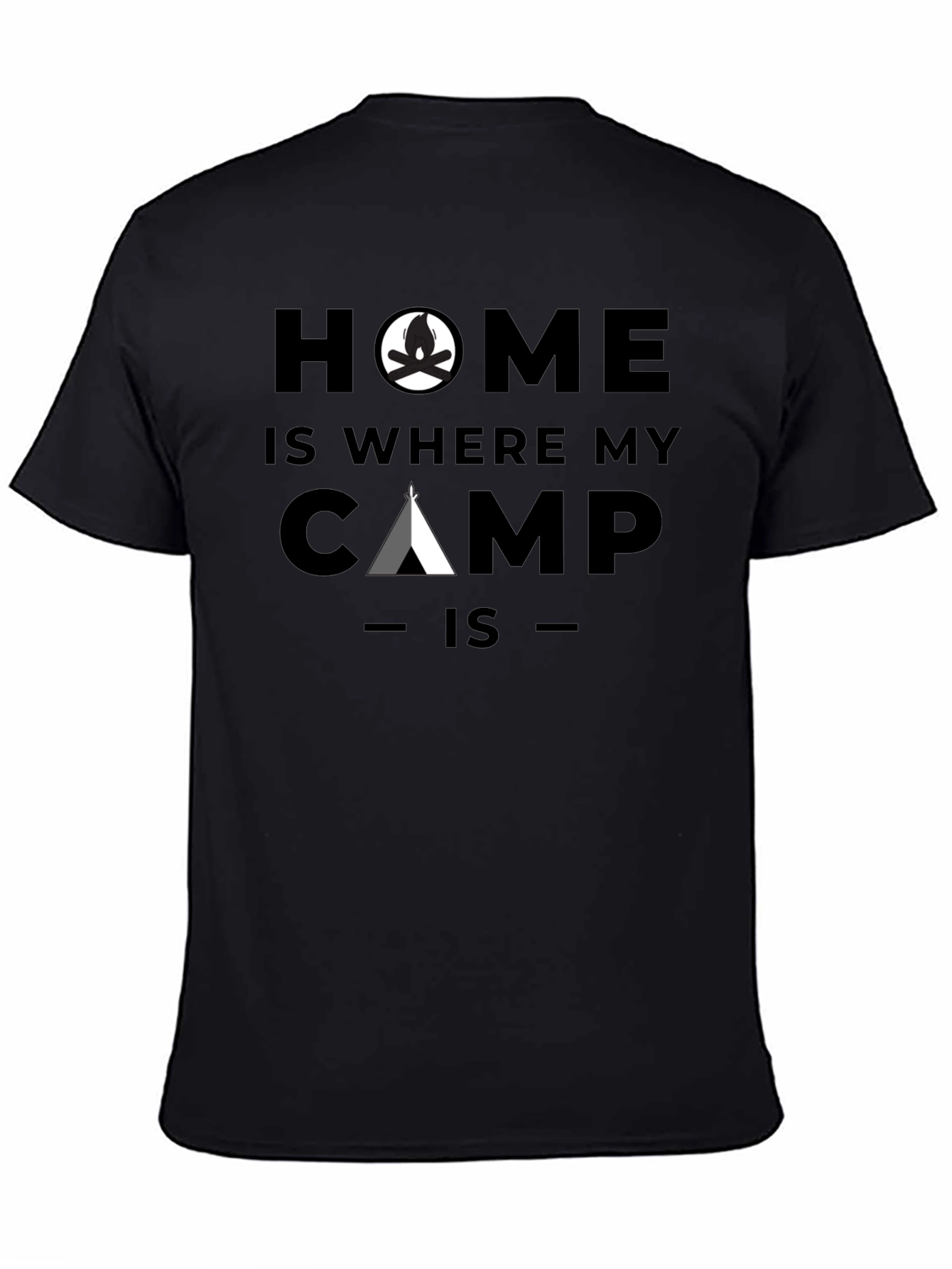 Black Home is Where My Camp Is T-Shirt view 4