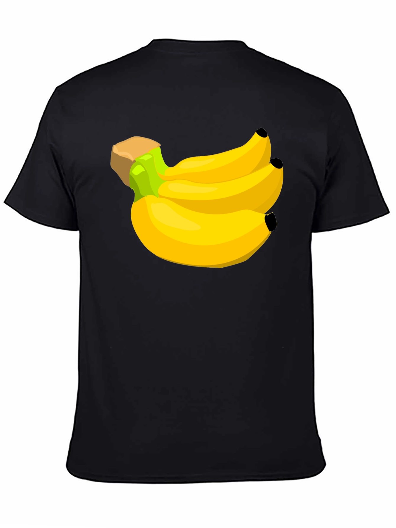 Black Banana Bunch Graphic Tee - Black Cotton T-Shirt view 4
