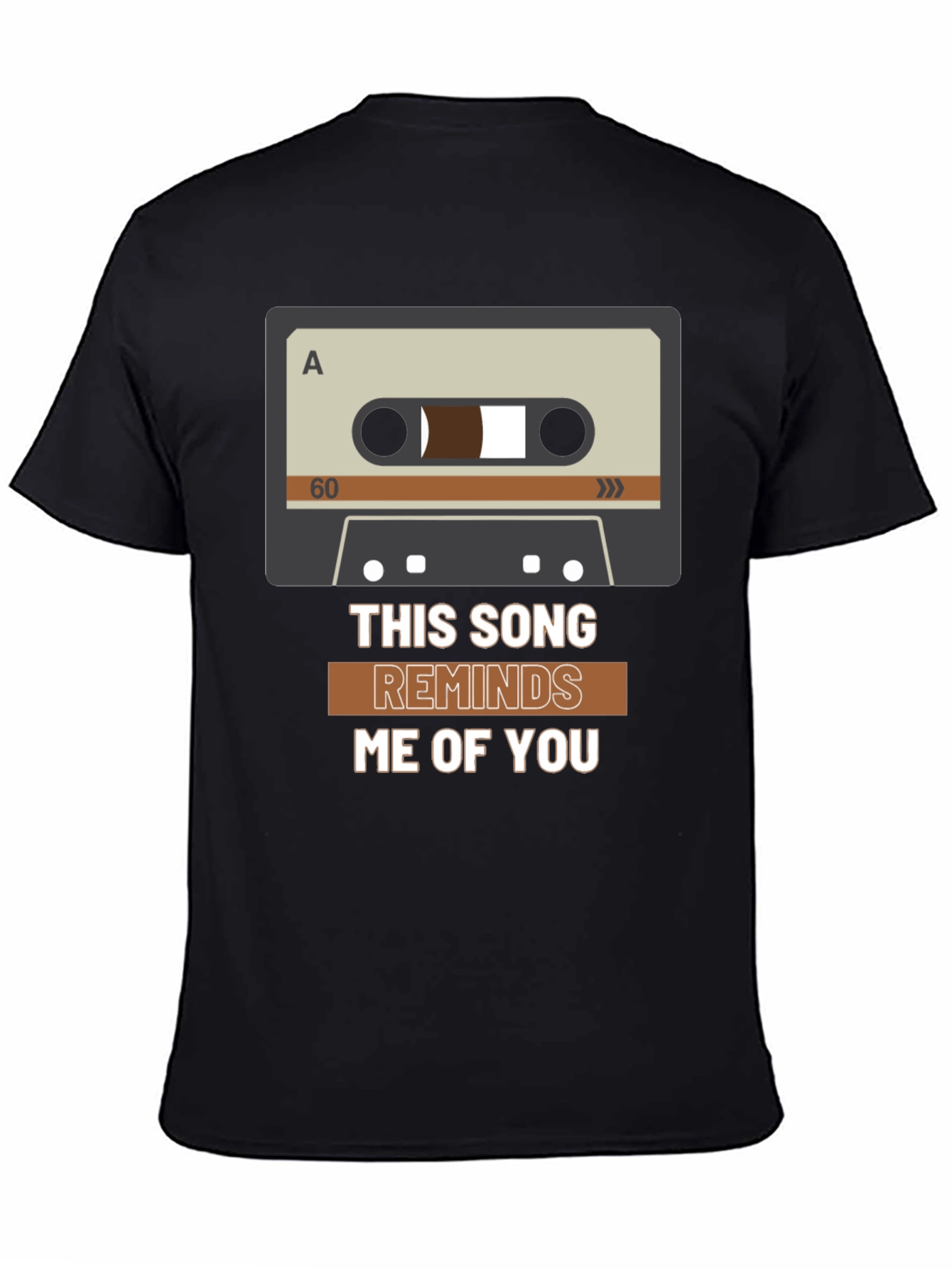 Black This Song Reminds Me of You Cassette Tape Graphic Tee view 4