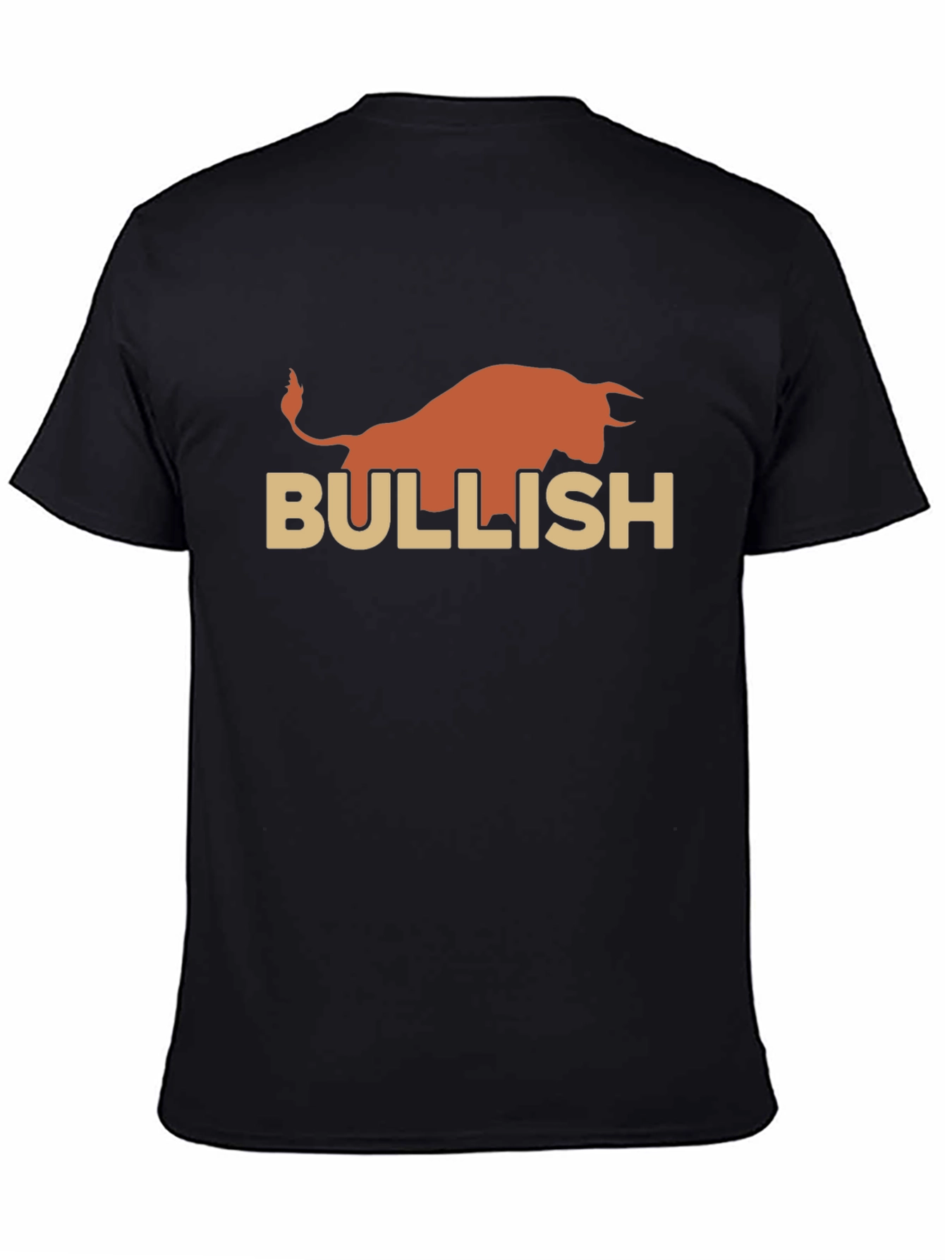 Black Bullish Graphic Tee - Black Cotton T-Shirt view 4