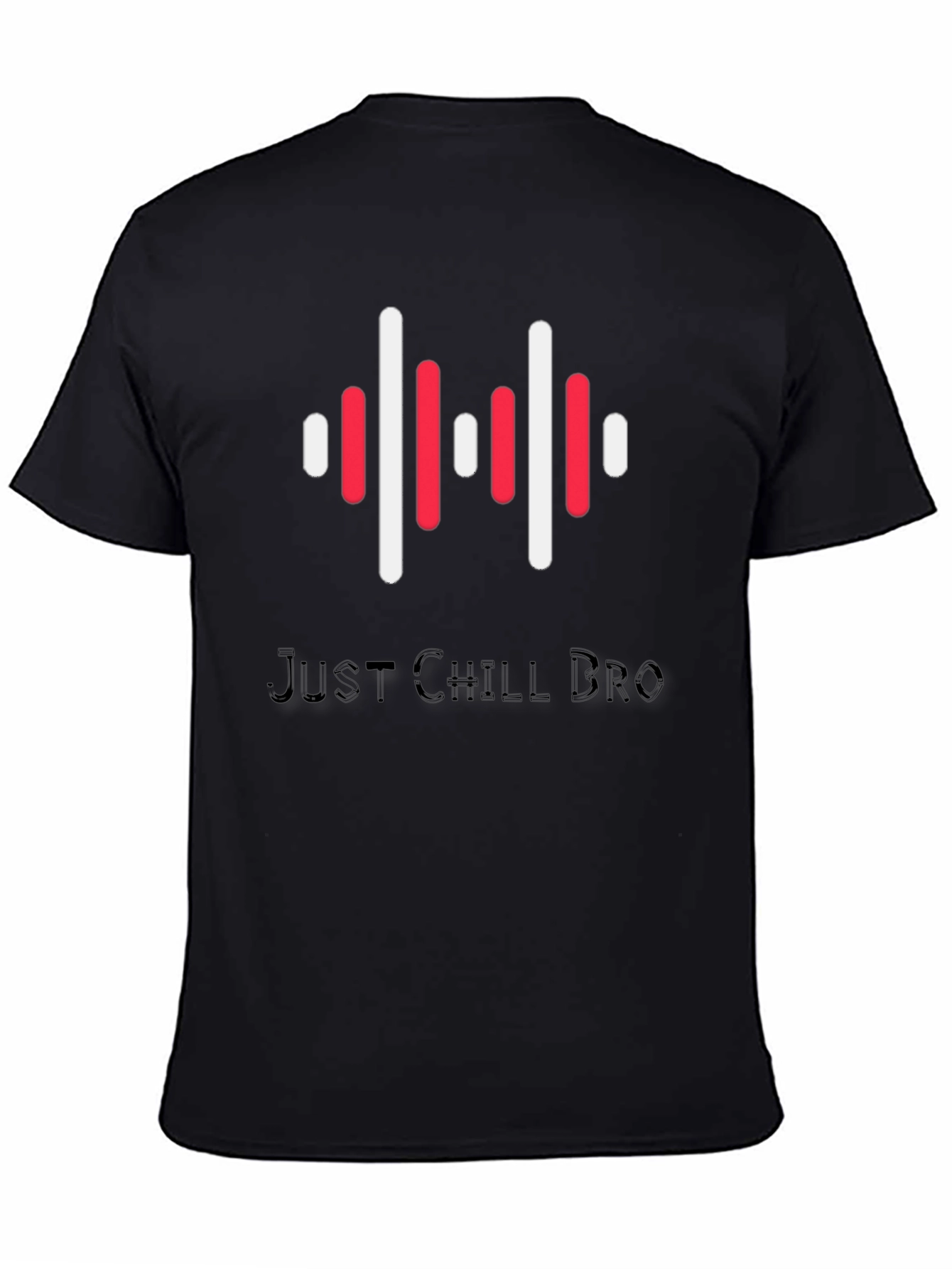 Black Just Chill Bro Graphic Tee view 4