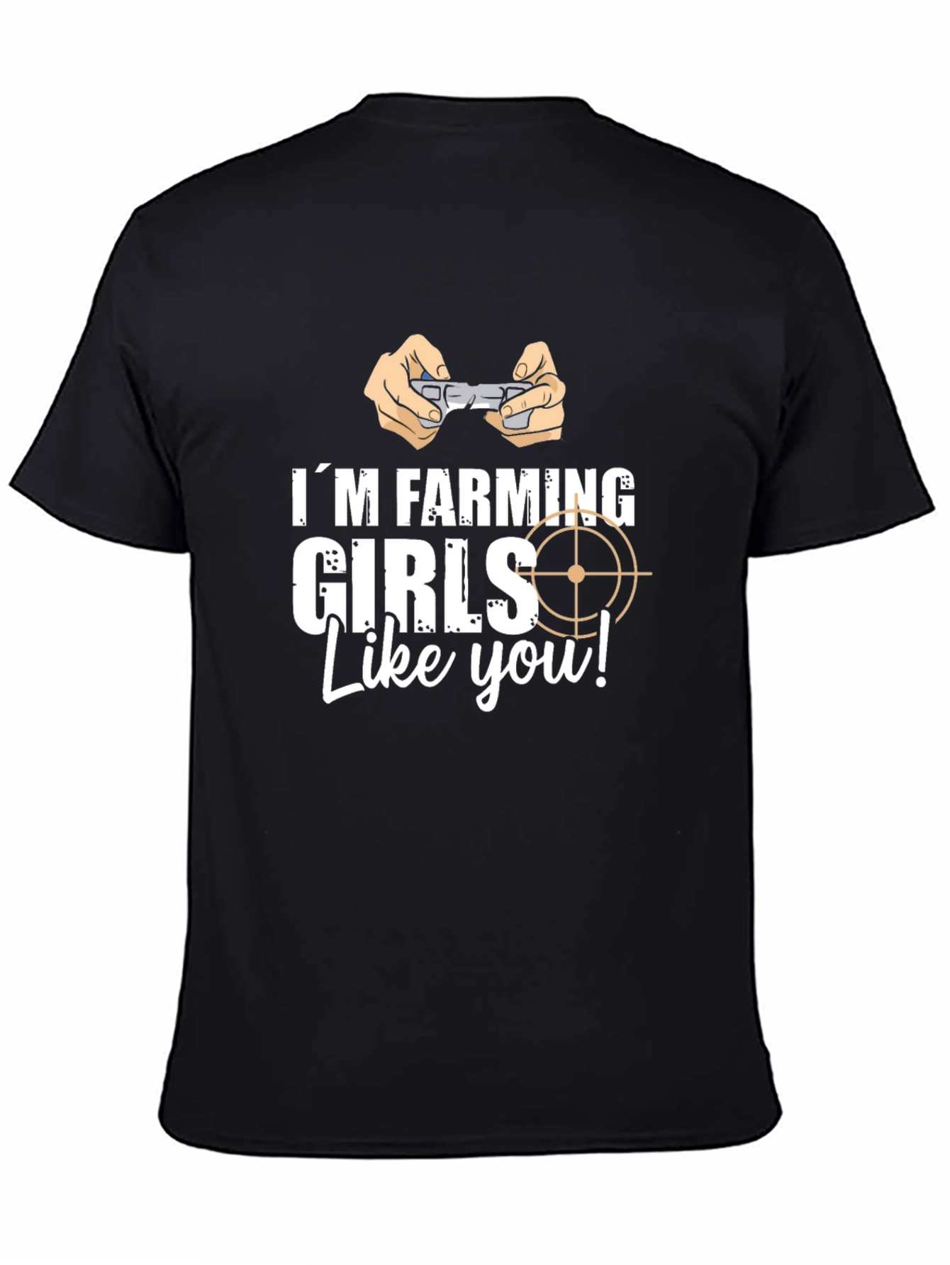 Black I'm Farming Girls T-Shirt view 4