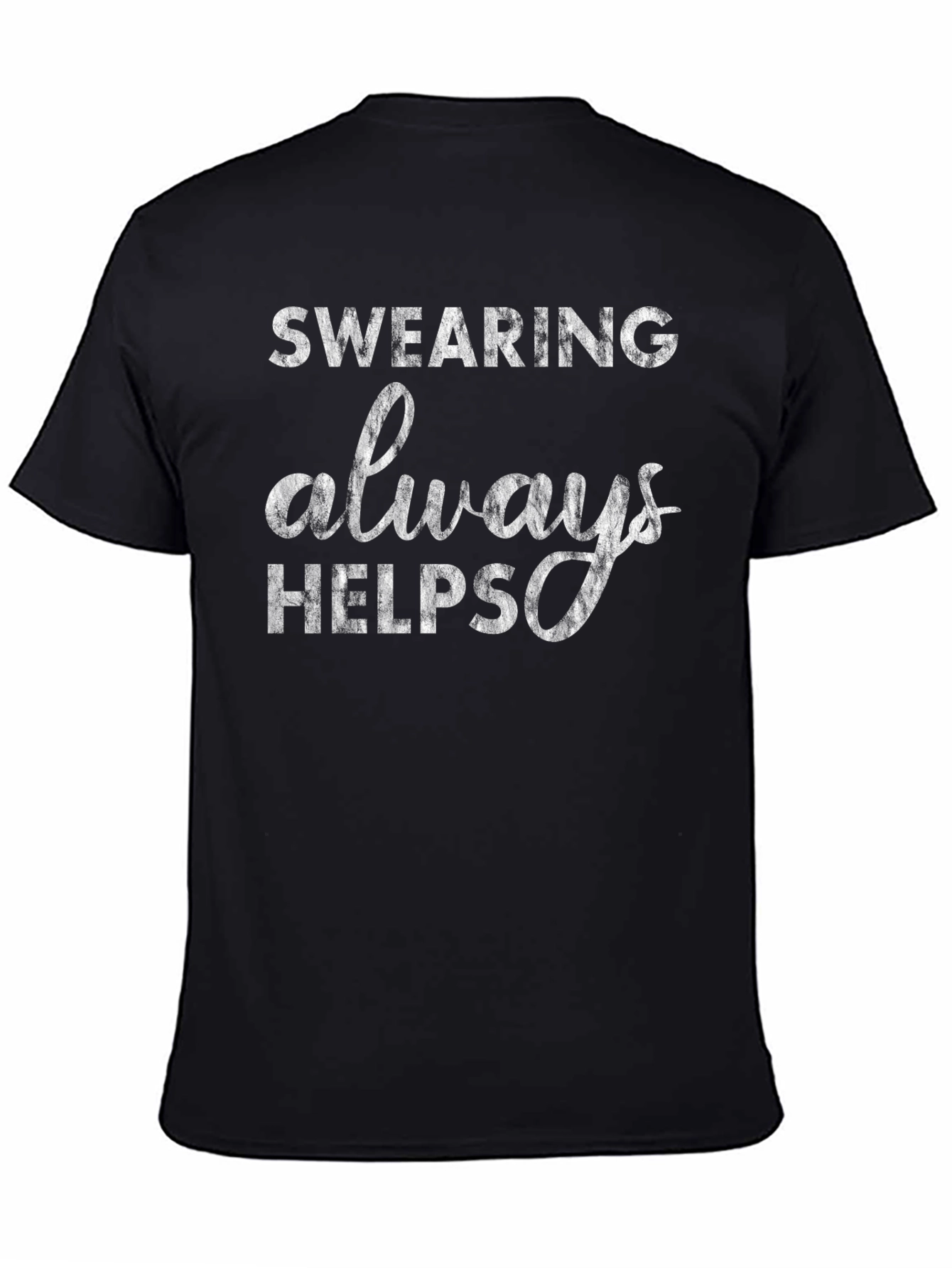 Black Swearing Always Helps Graphic T-Shirt view 4