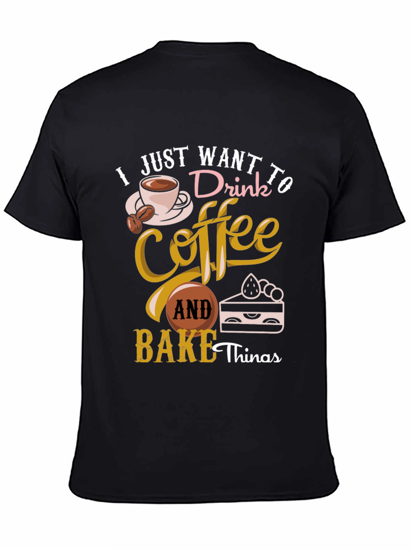 Black Coffee & Baking Lover T-Shirt view 4