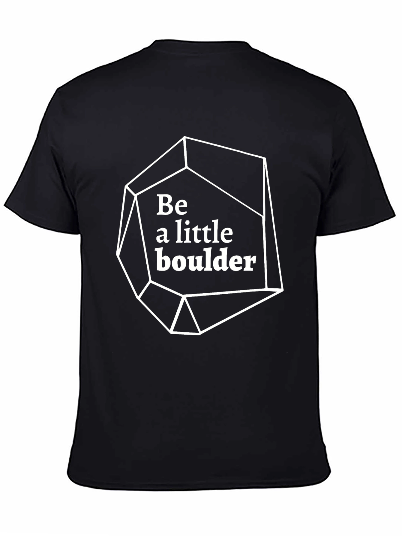 Black Be A Little Boulder Black Graphic Tee view 4