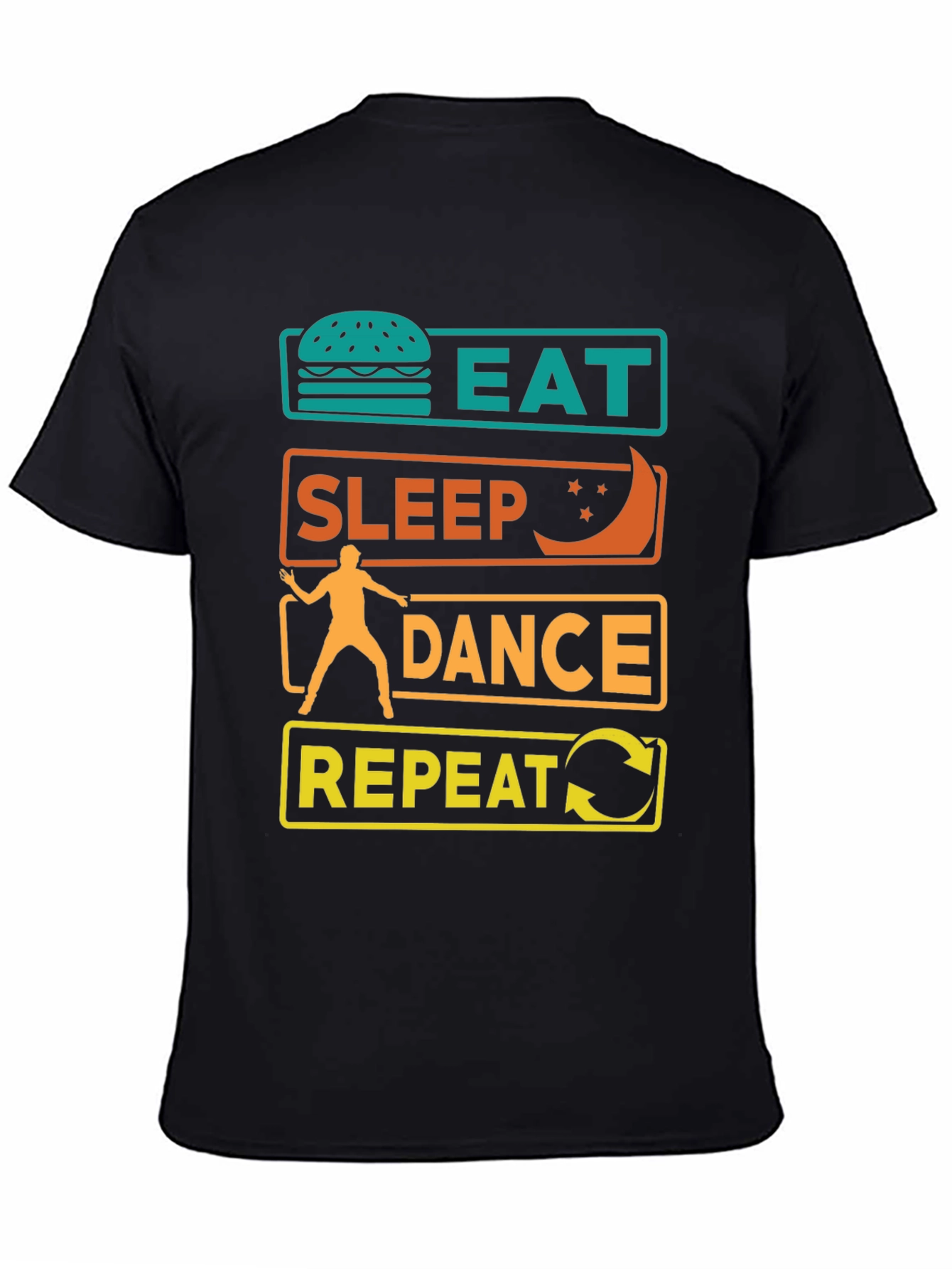 Black Eat Sleep Dance Repeat Graphic Tee view 4