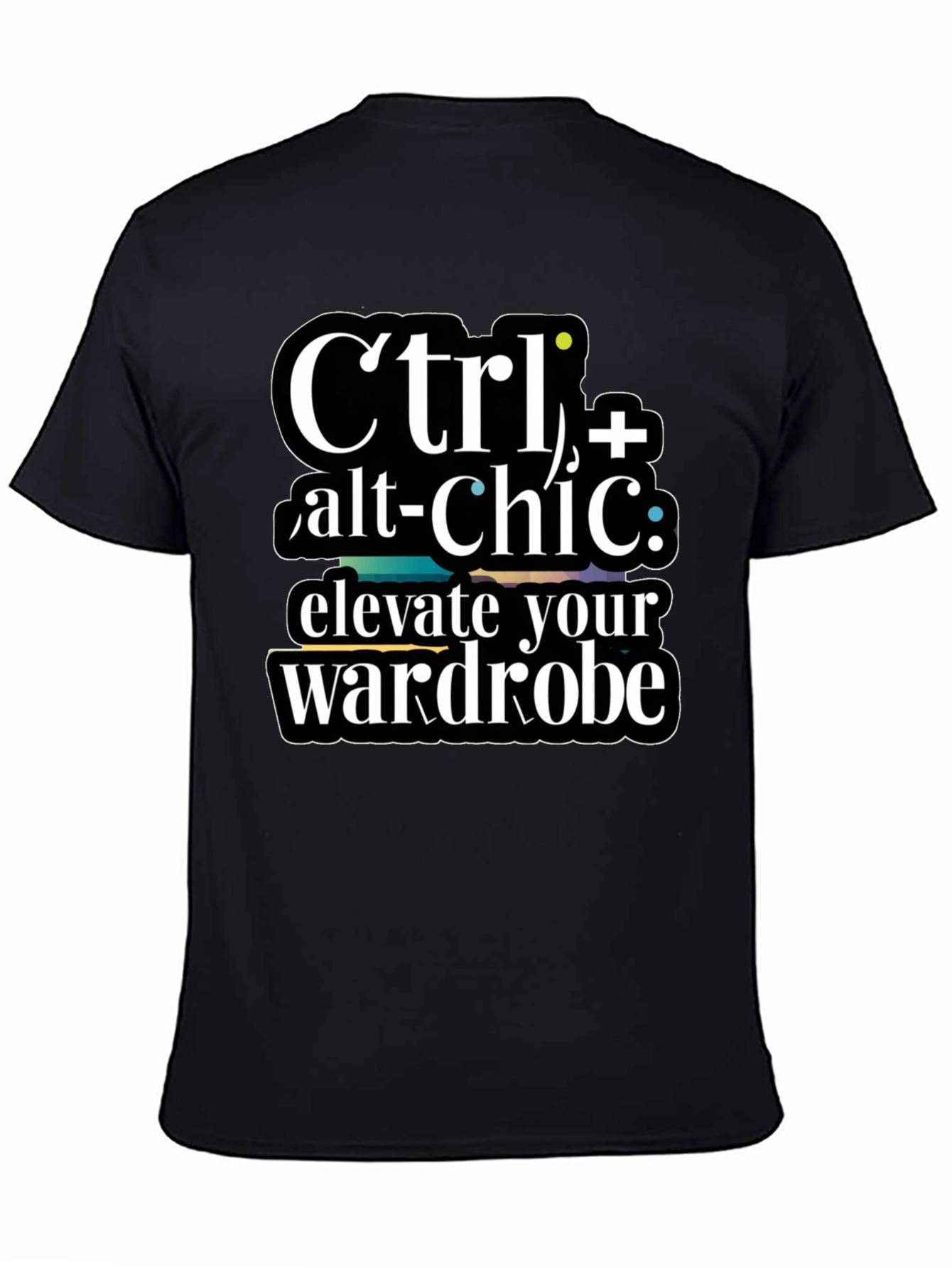 Black Ctrl+Alt+Chic T-Shirt- Elevate Your Wardrobe! view 4