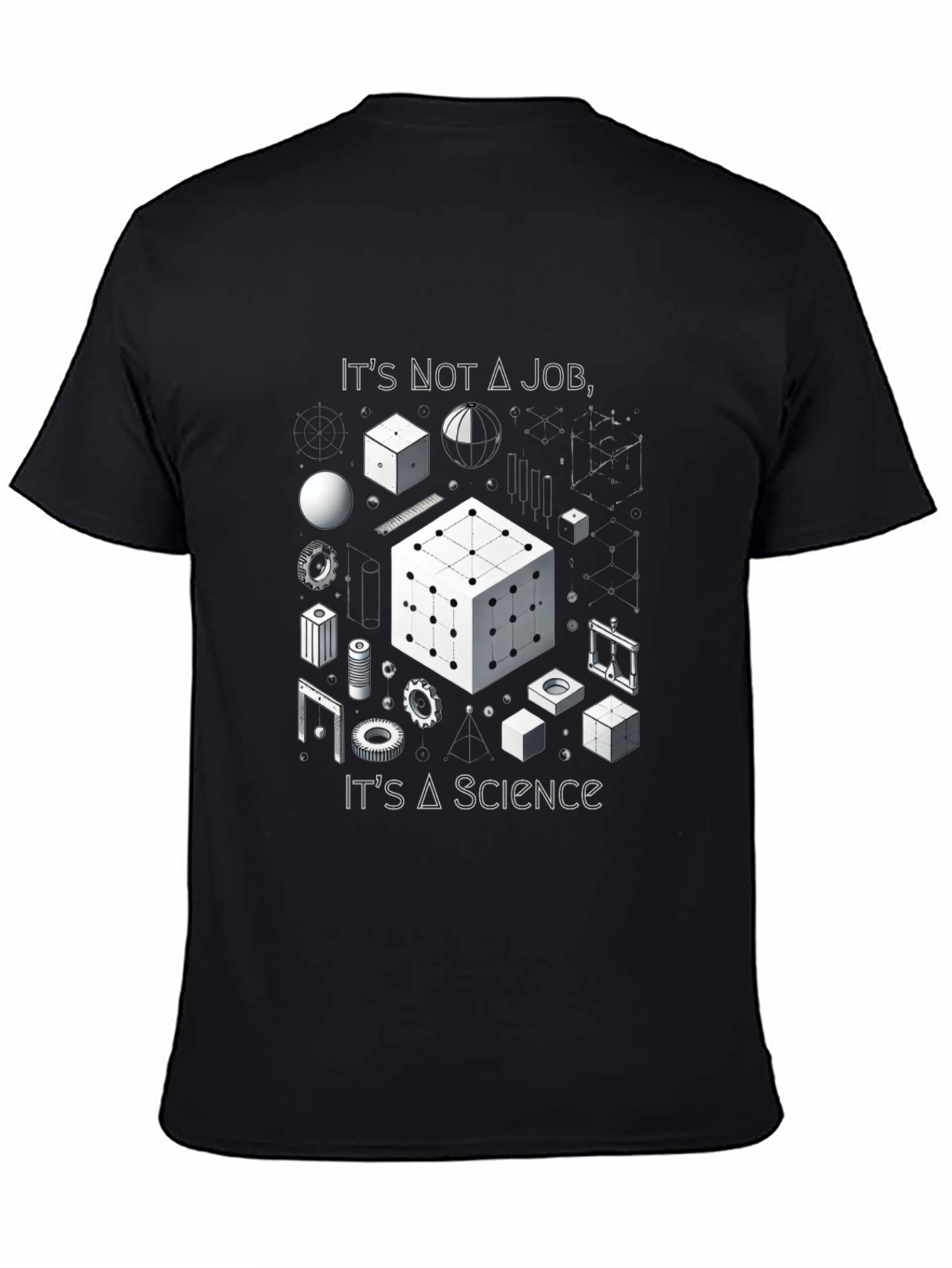 Black It's Not A Job It's A Science T-Shirt view 4