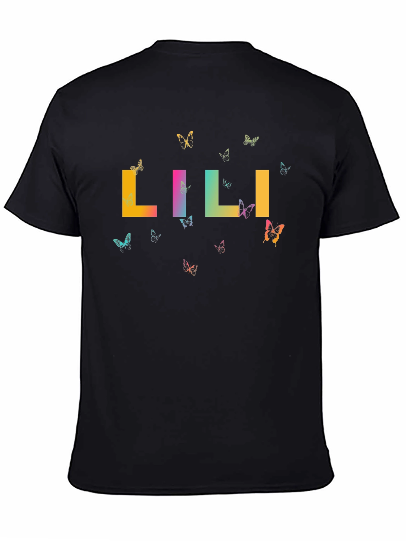 Black Lili Butterfly Graphic Tee - Unisex view 4