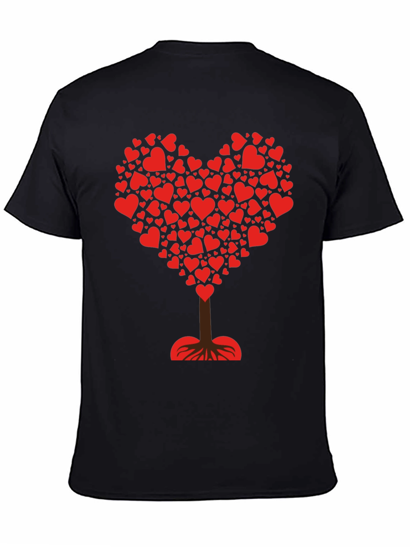 Black Heart Tree Graphic Tee - Love & Nature T-Shirt view 4