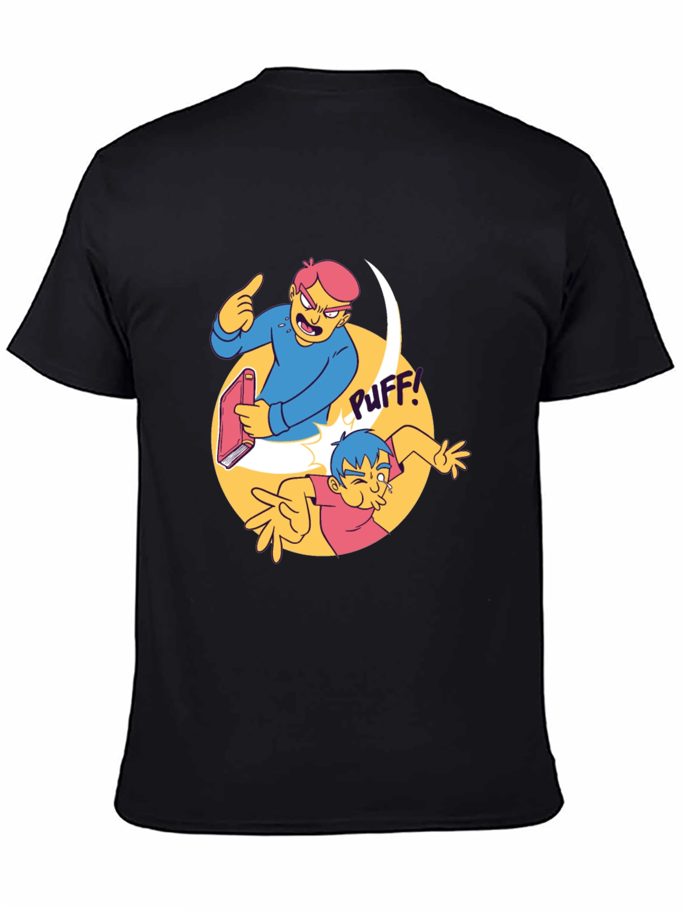 Black Cartoon Slapstick Graphic T-Shirt view 4