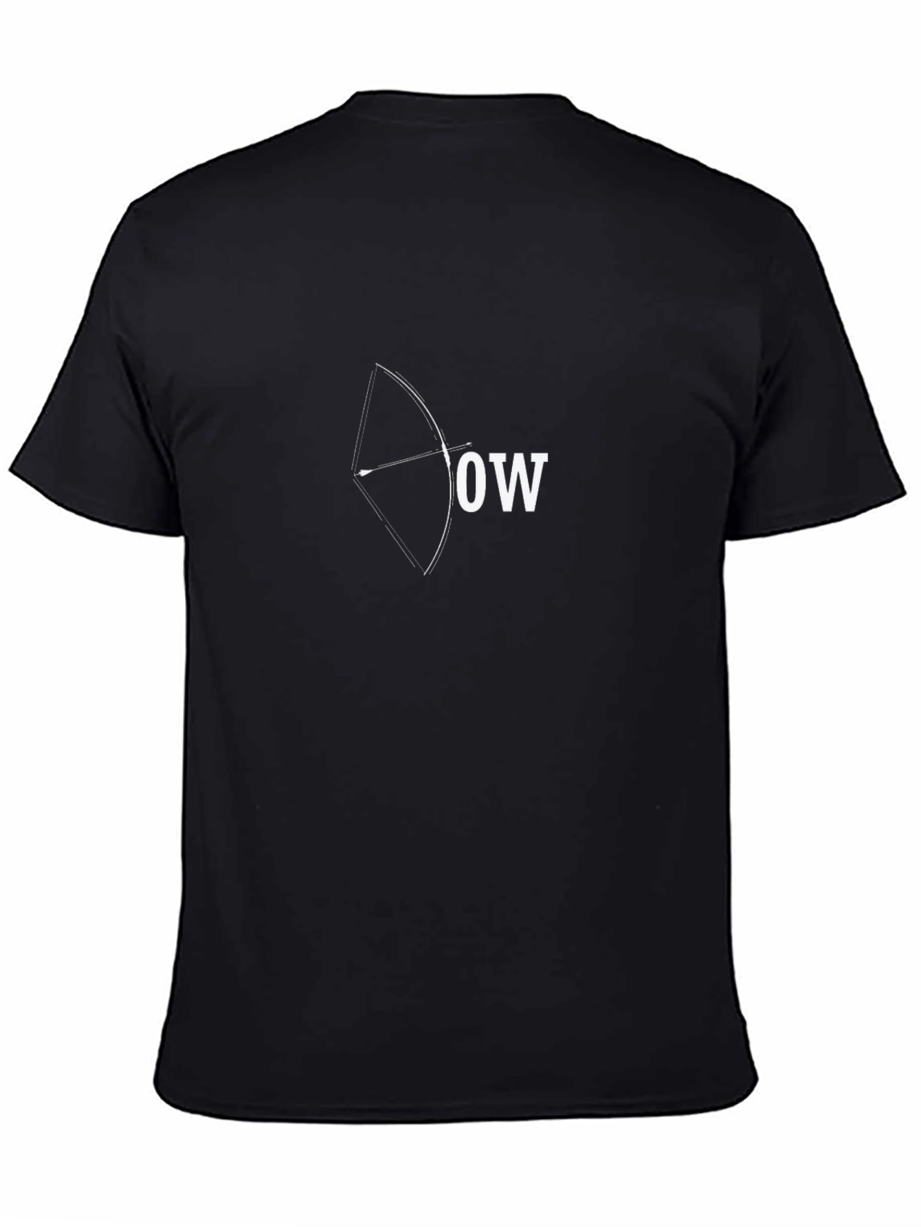 Black Archery Bow Arrow T-Shirt - Black, Minimalist Design view 4