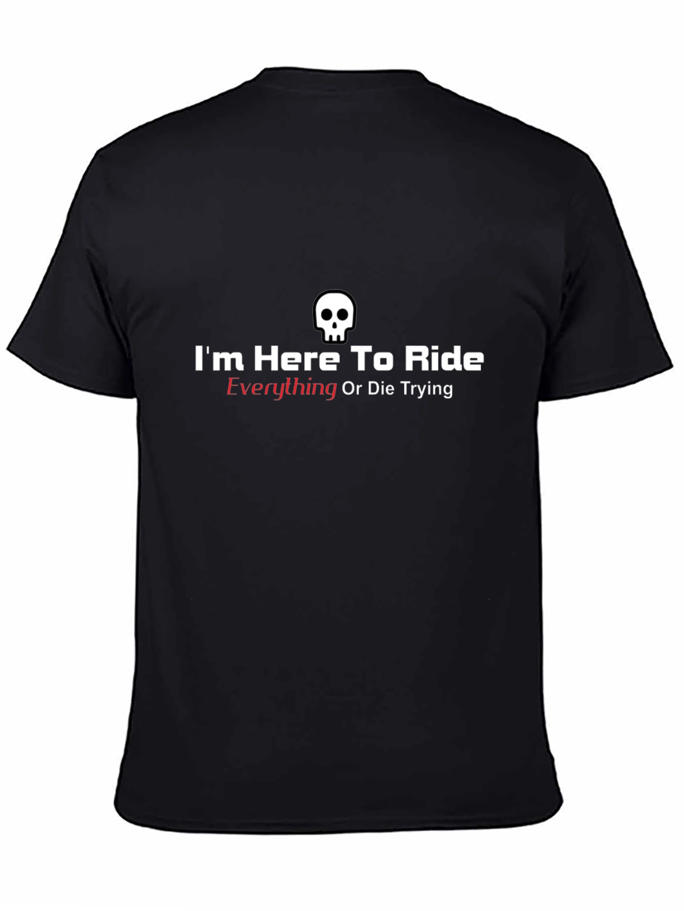 Black Skull Ride Everything T-Shirt view 4