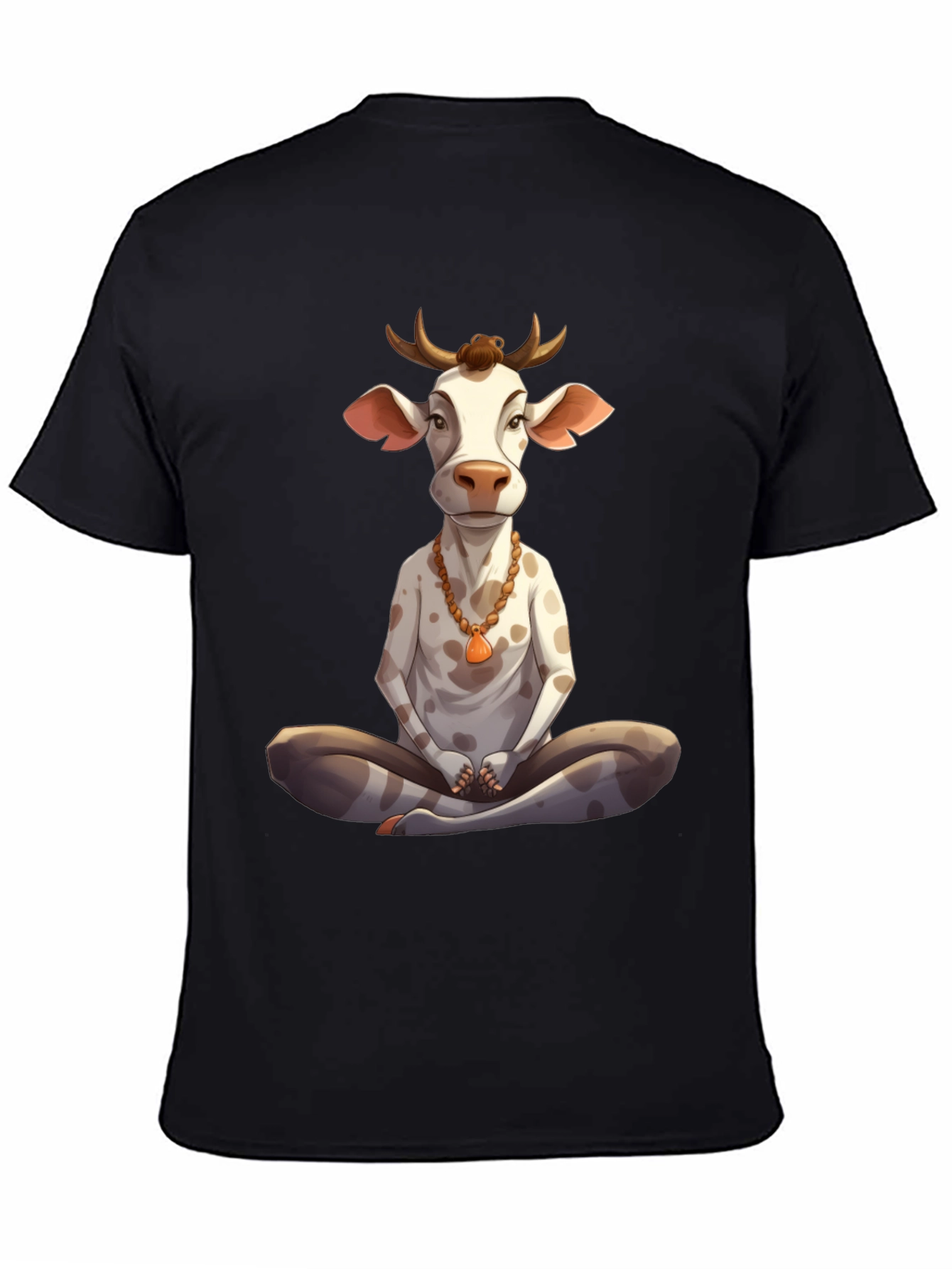 Yoga Cow Graphic Tee - Meditating Bull T-Shirt - 4