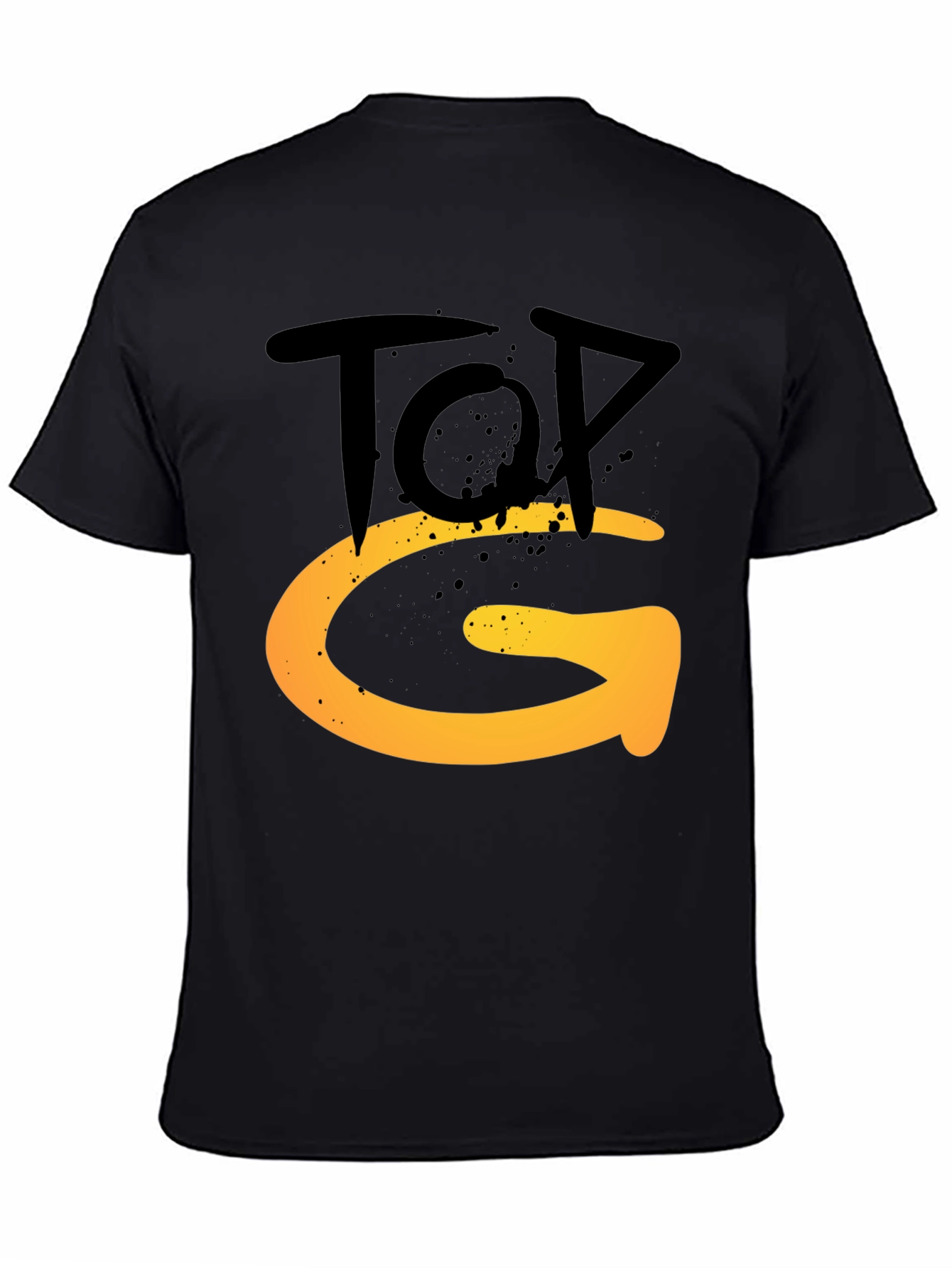 Black Top G Graphic Tee - Stylish Men's Black T-Shirt view 4