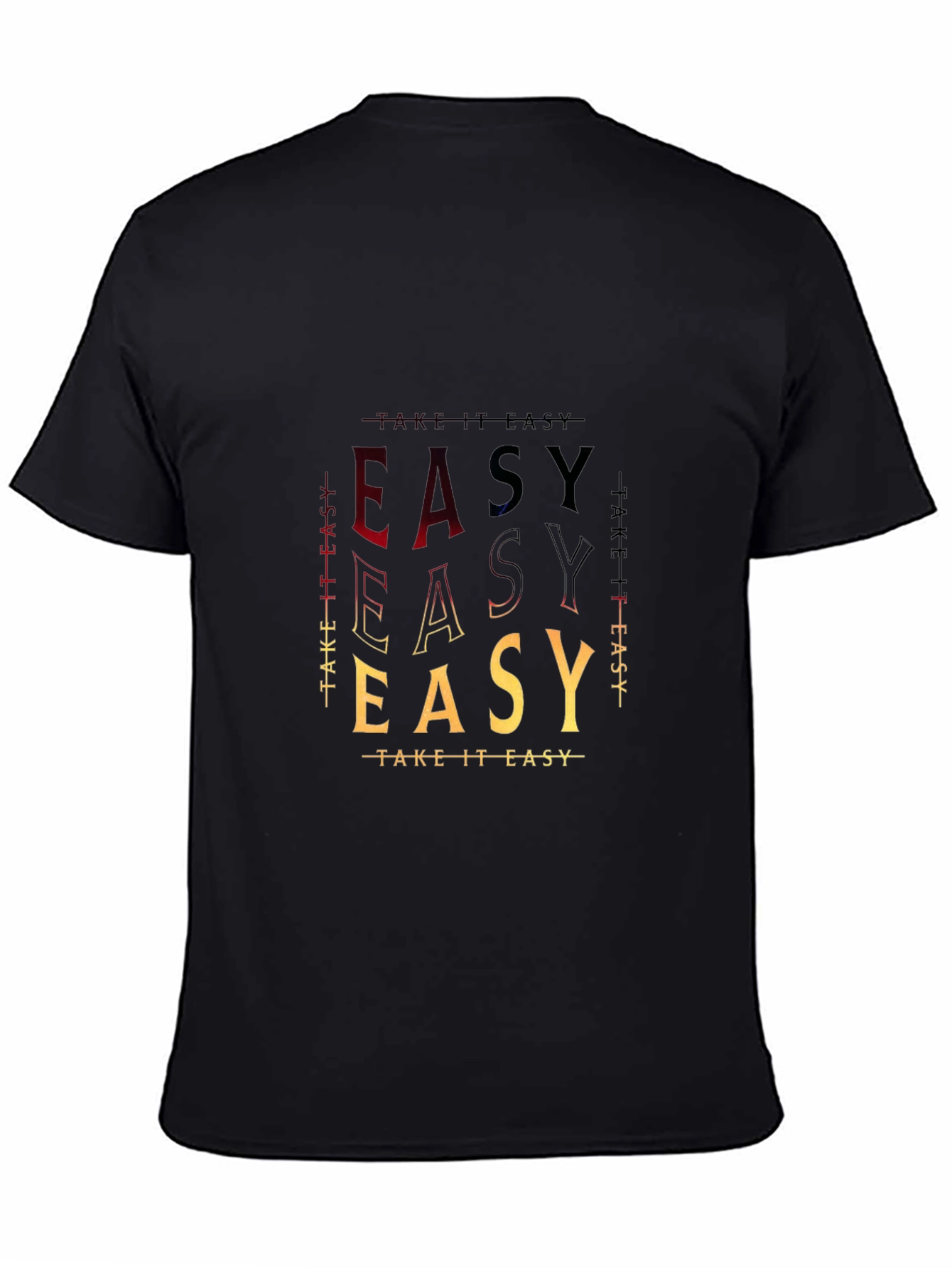 Black Take It Easy T-Shirt - Stylish Graphic Tee view 4