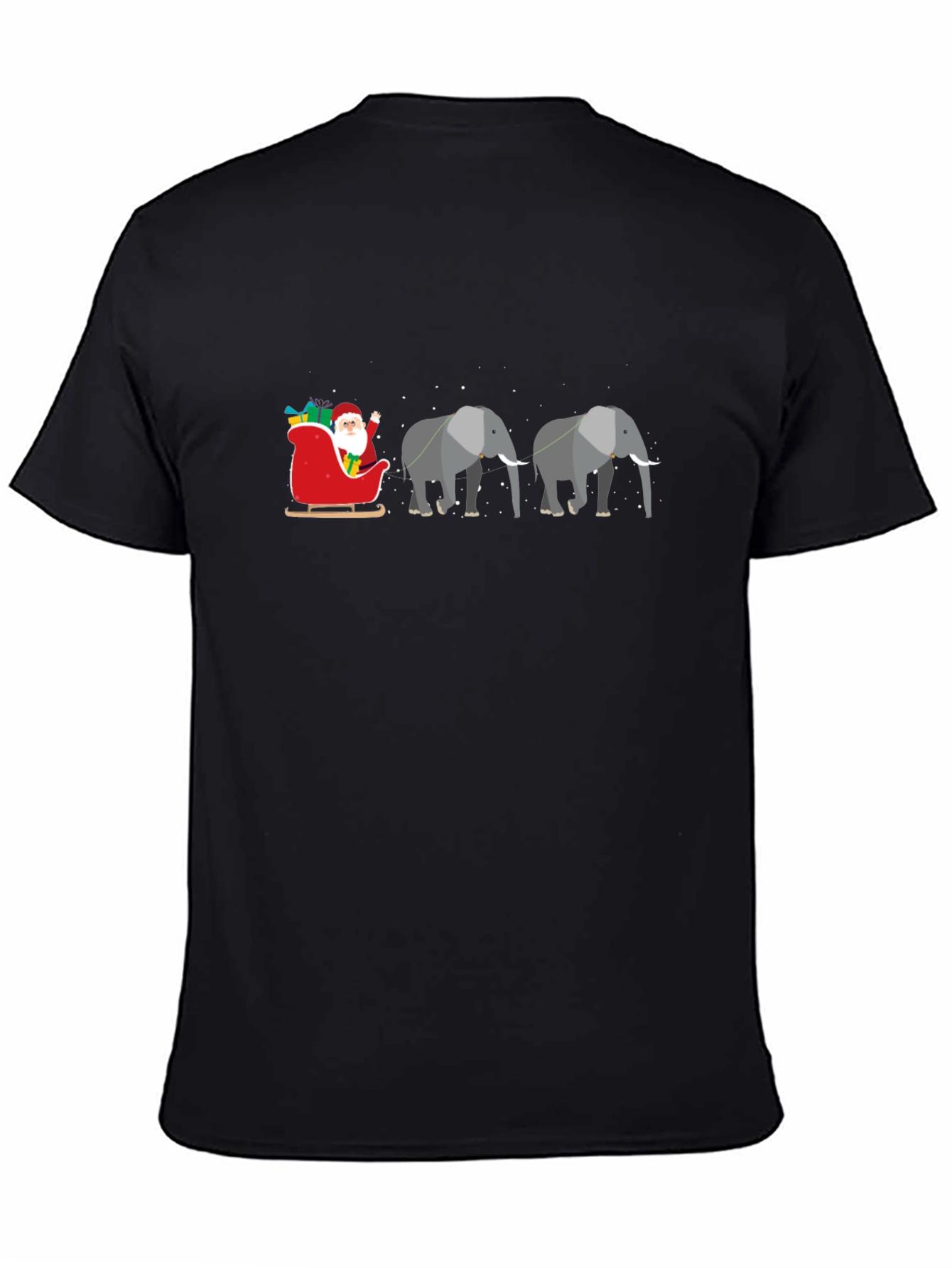 Black Holiday Elephant T-Shirt view 4