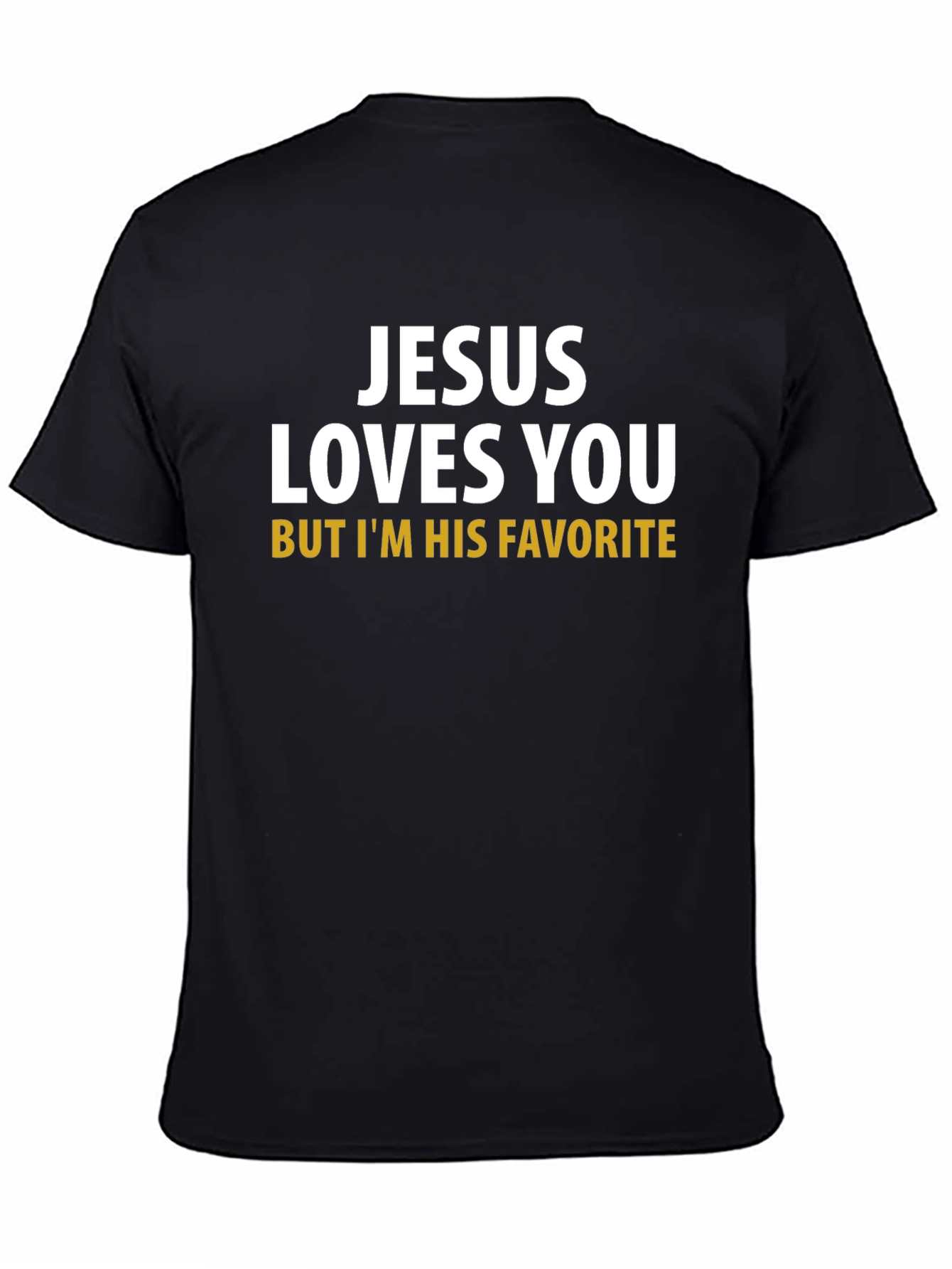 Black Jesus Loves You Funny Graphic T-Shirt view 4