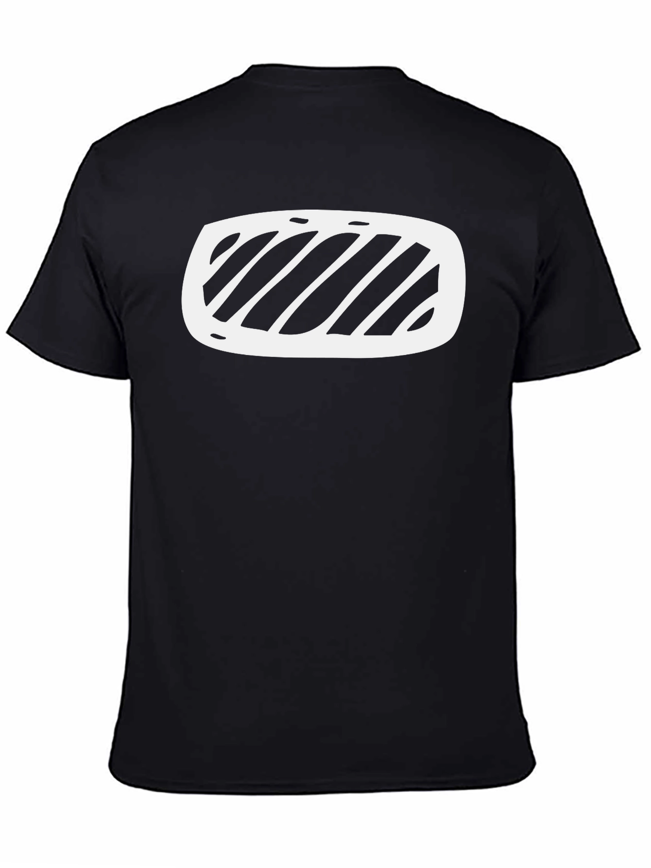 Black Abstract Graphic Black T-Shirt - Modern Casual Wear view 4