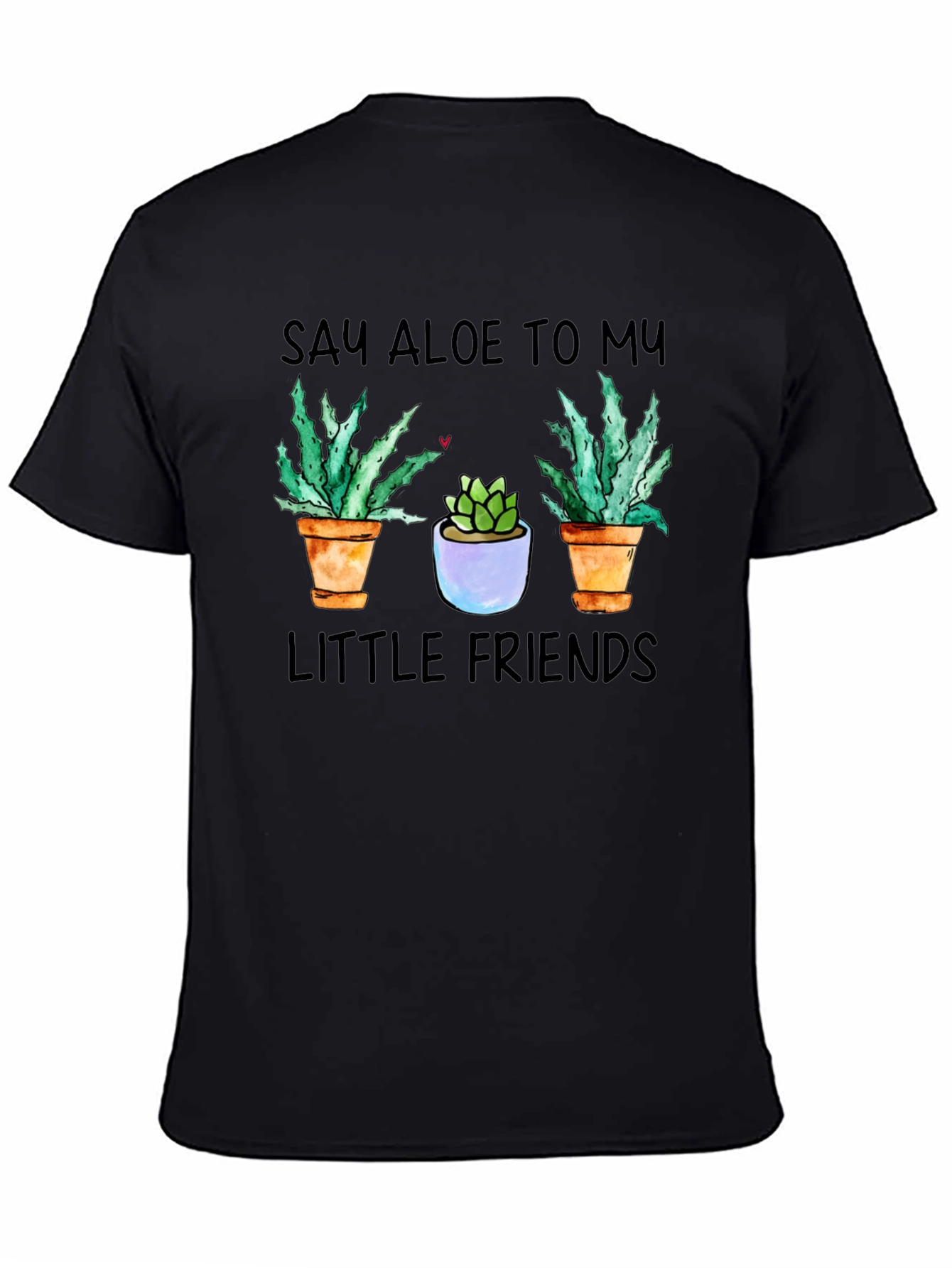 Black Say Aloe To My Little Friends Graphic Tee view 4