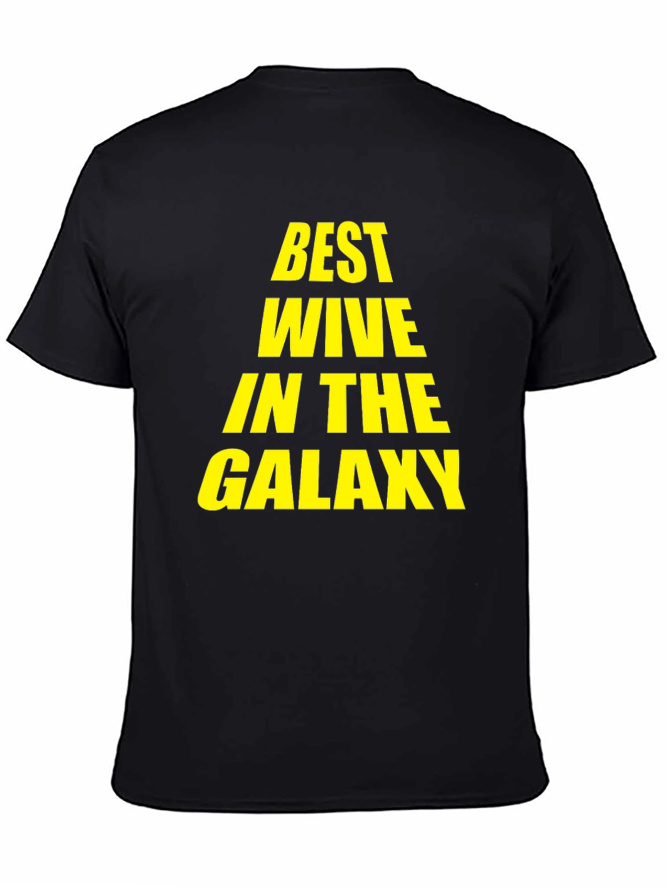 Black Best Wife in the Galaxy T-Shirt - Novelty Gift view 4