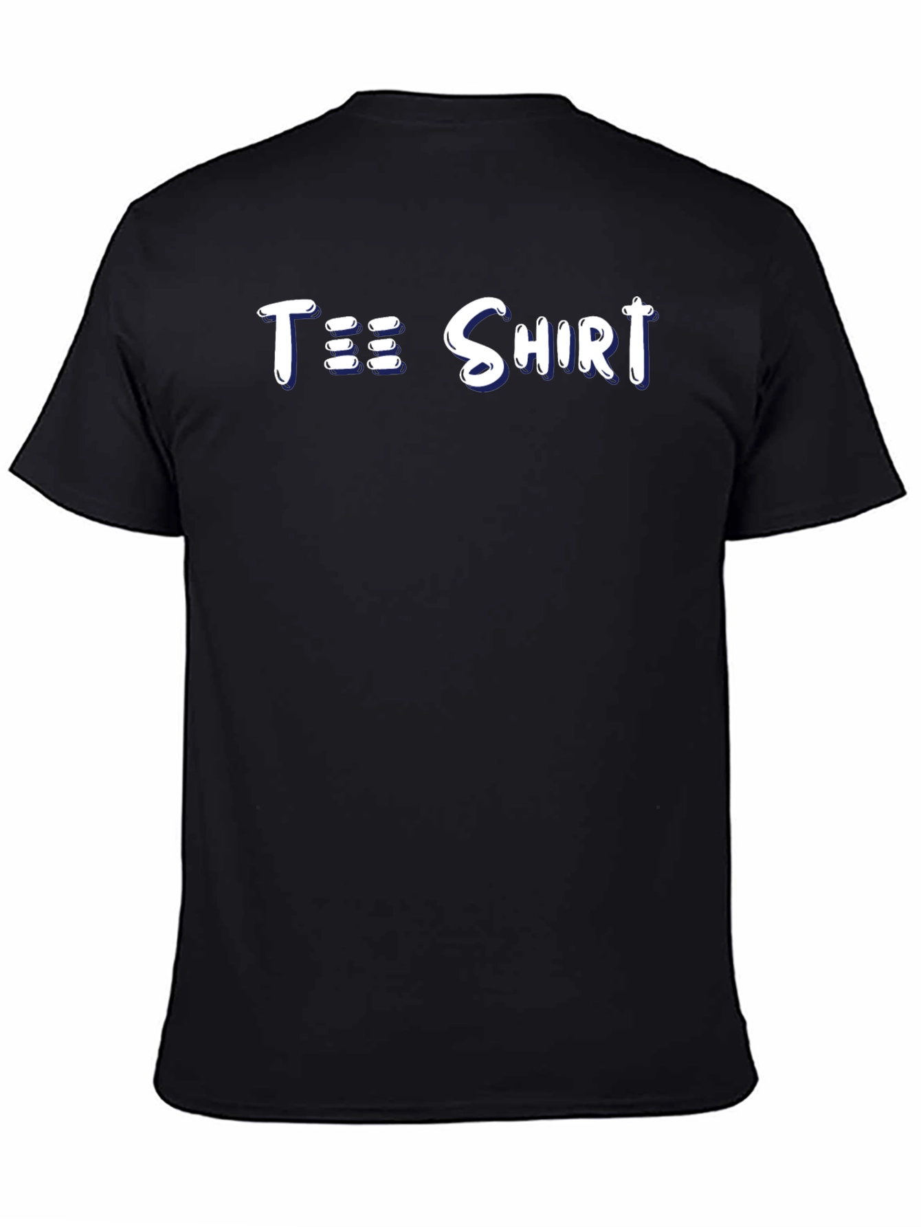 Black Black Tee Shirt with Fun Graphic Print view 4