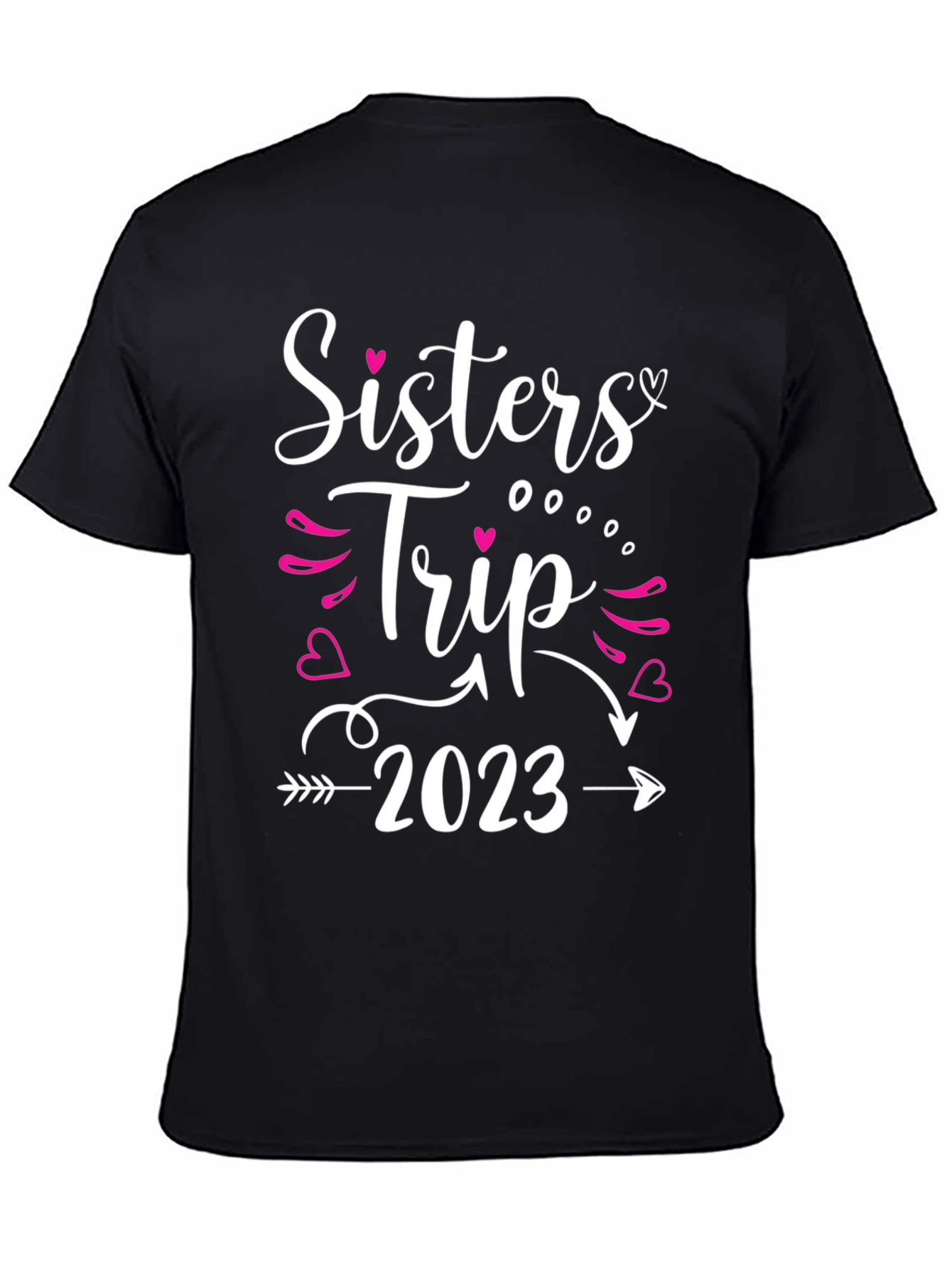 Black Sisters Trip 2023 Black T-Shirt view 4
