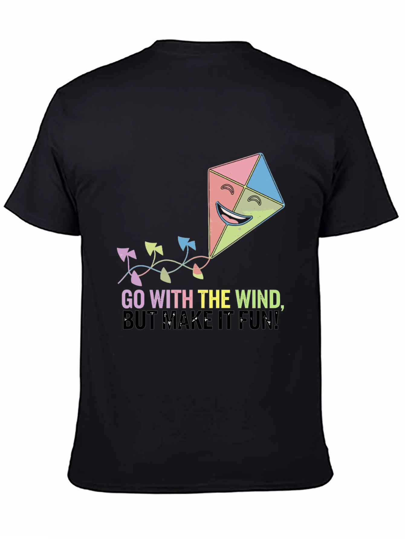 Black Go With The Wind Kite T-Shirt view 4