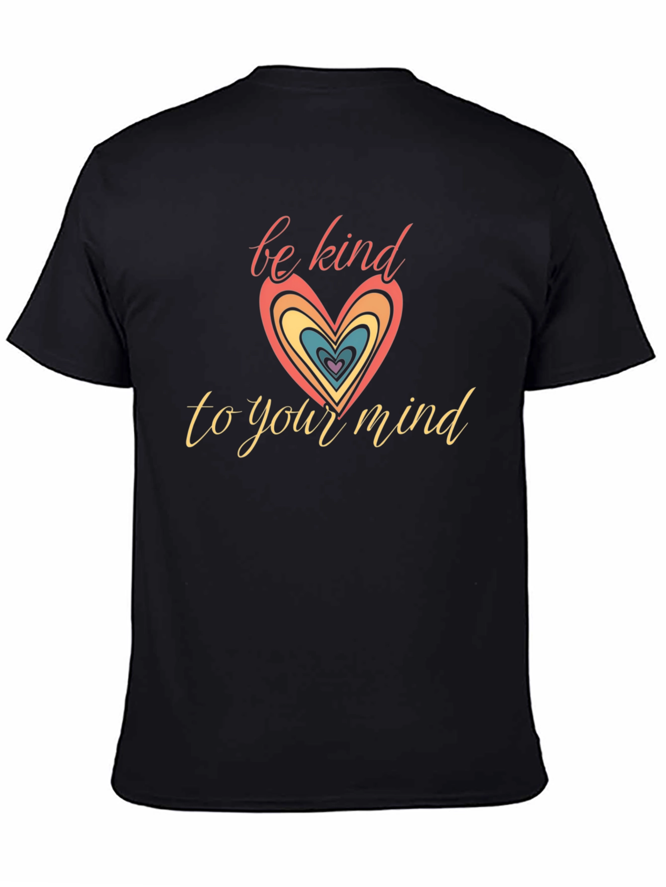 Black Be Kind to Your Mind Graphic Tee view 4