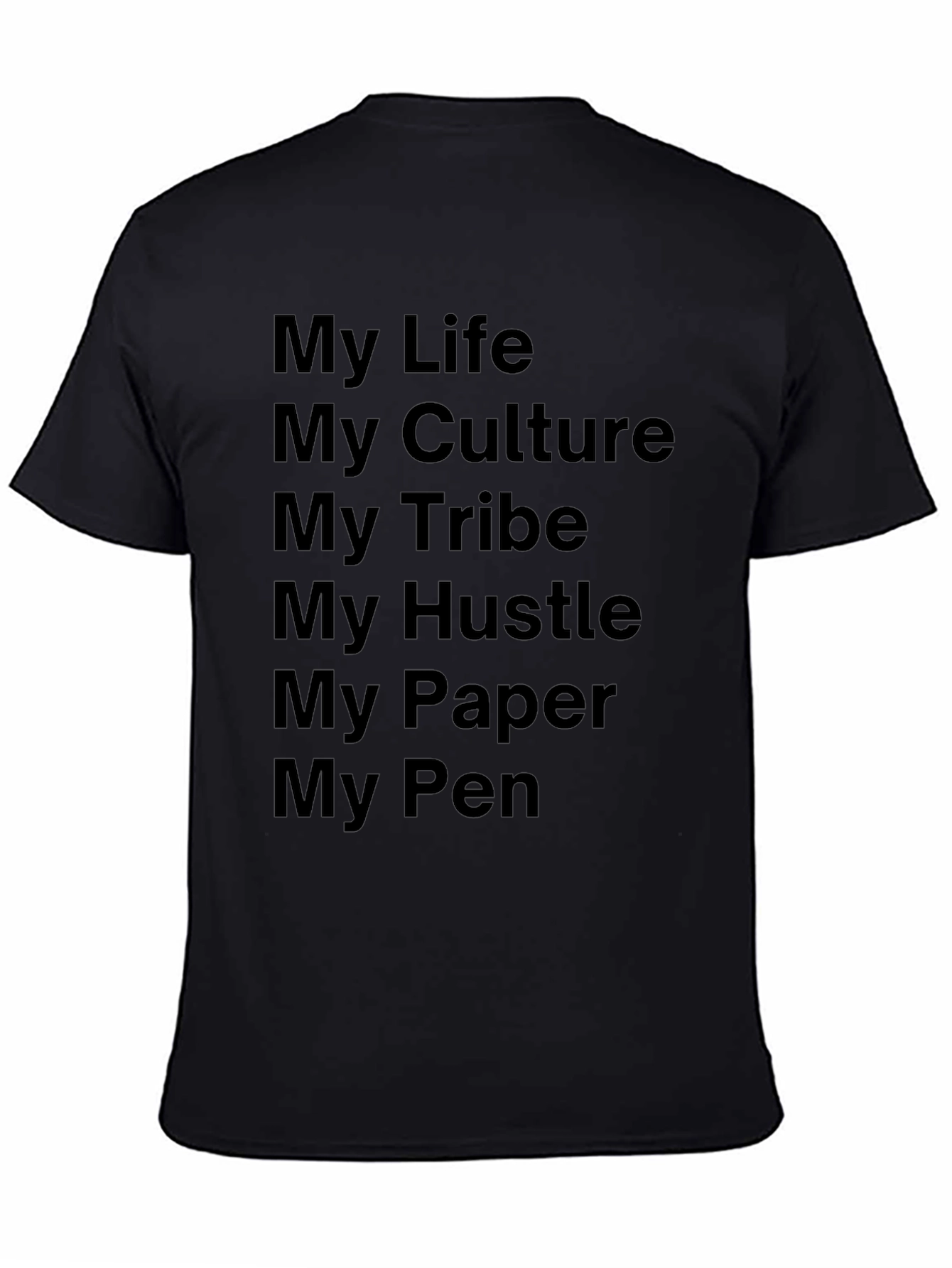 Black My Life My Hustle Graphic Tee view 4