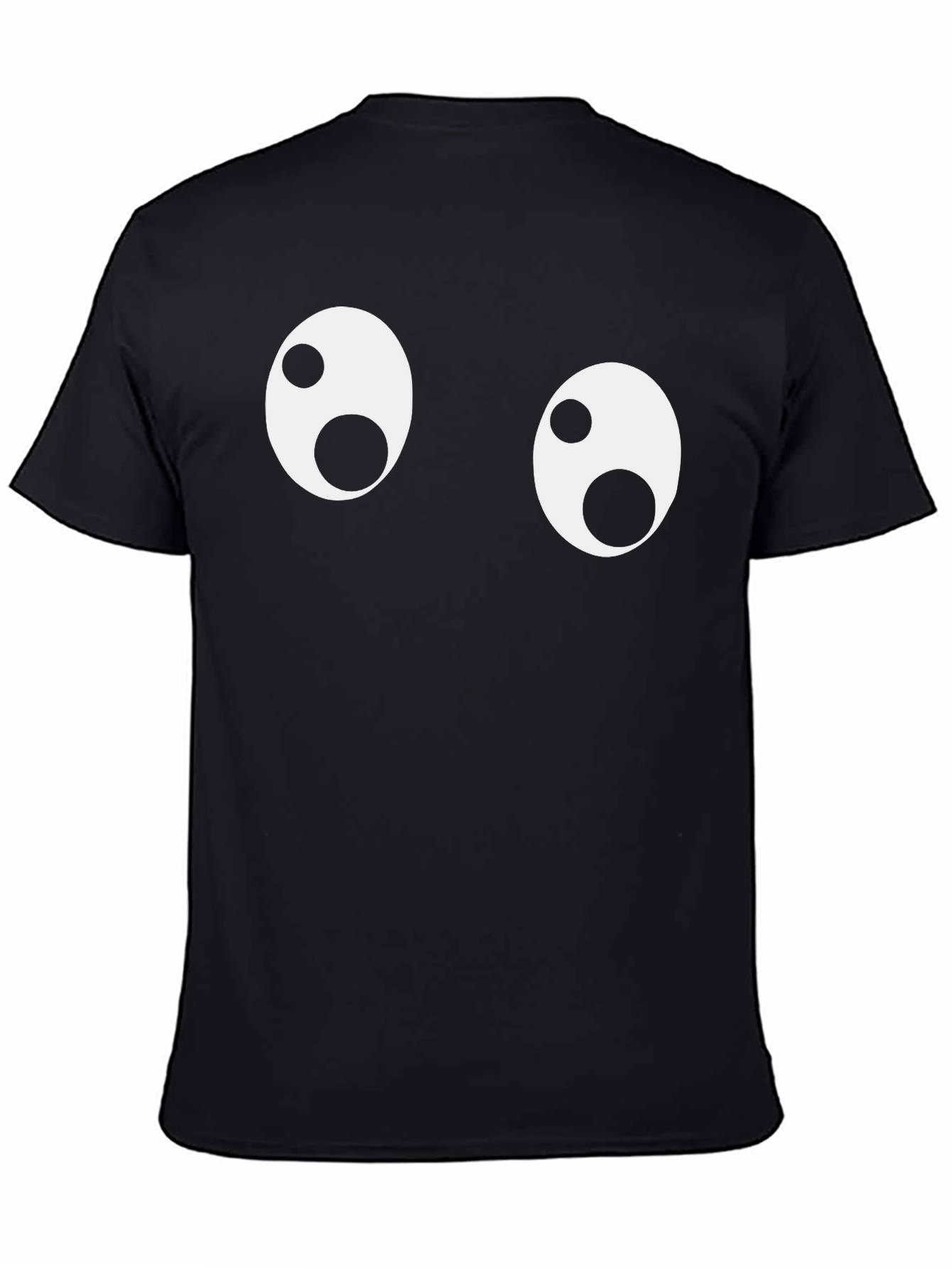Black Funny Googly Eyes Black T-Shirt view 4