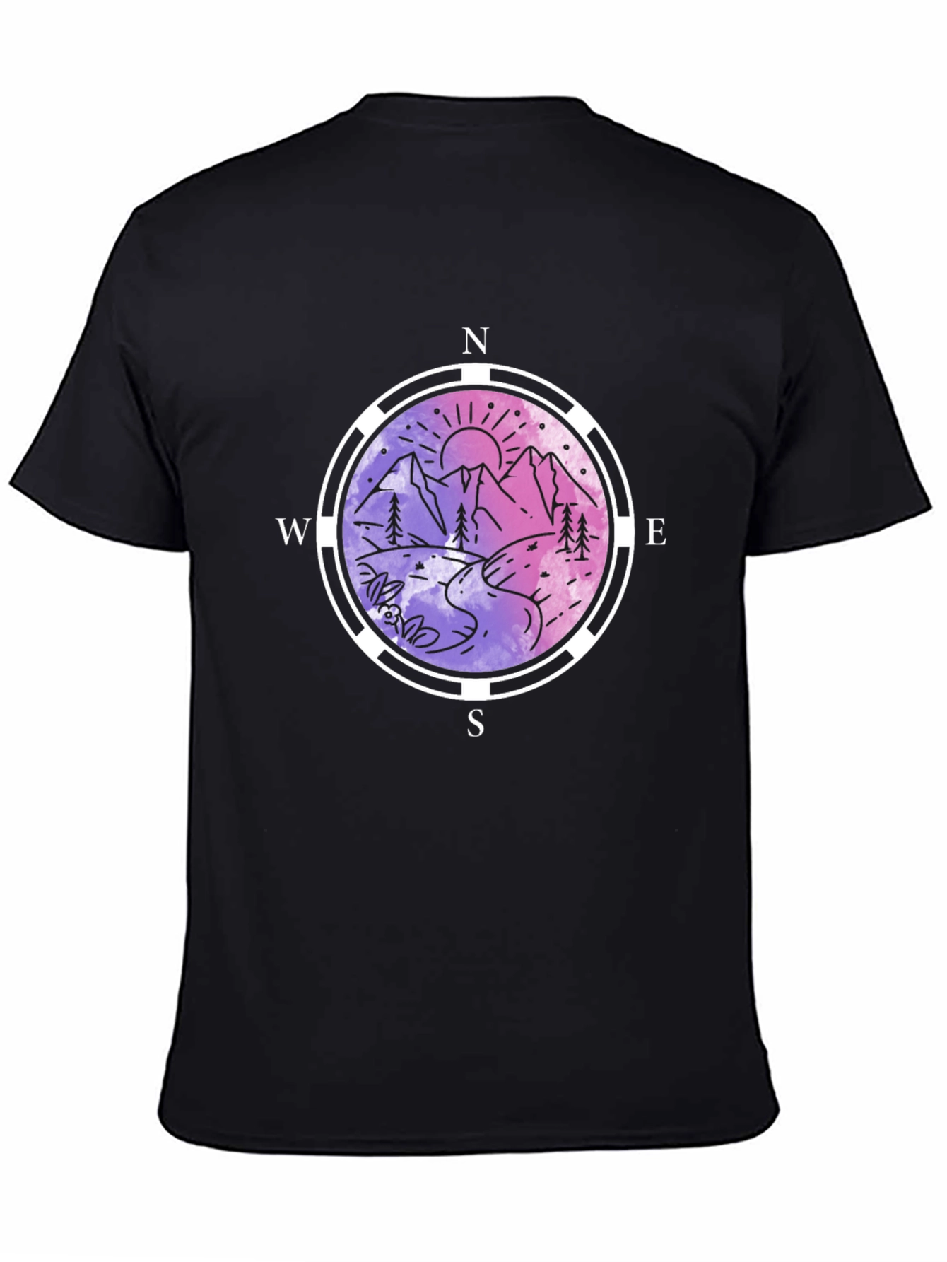 Black Compass Mountain Graphic Tee - Adventure Ready! view 4