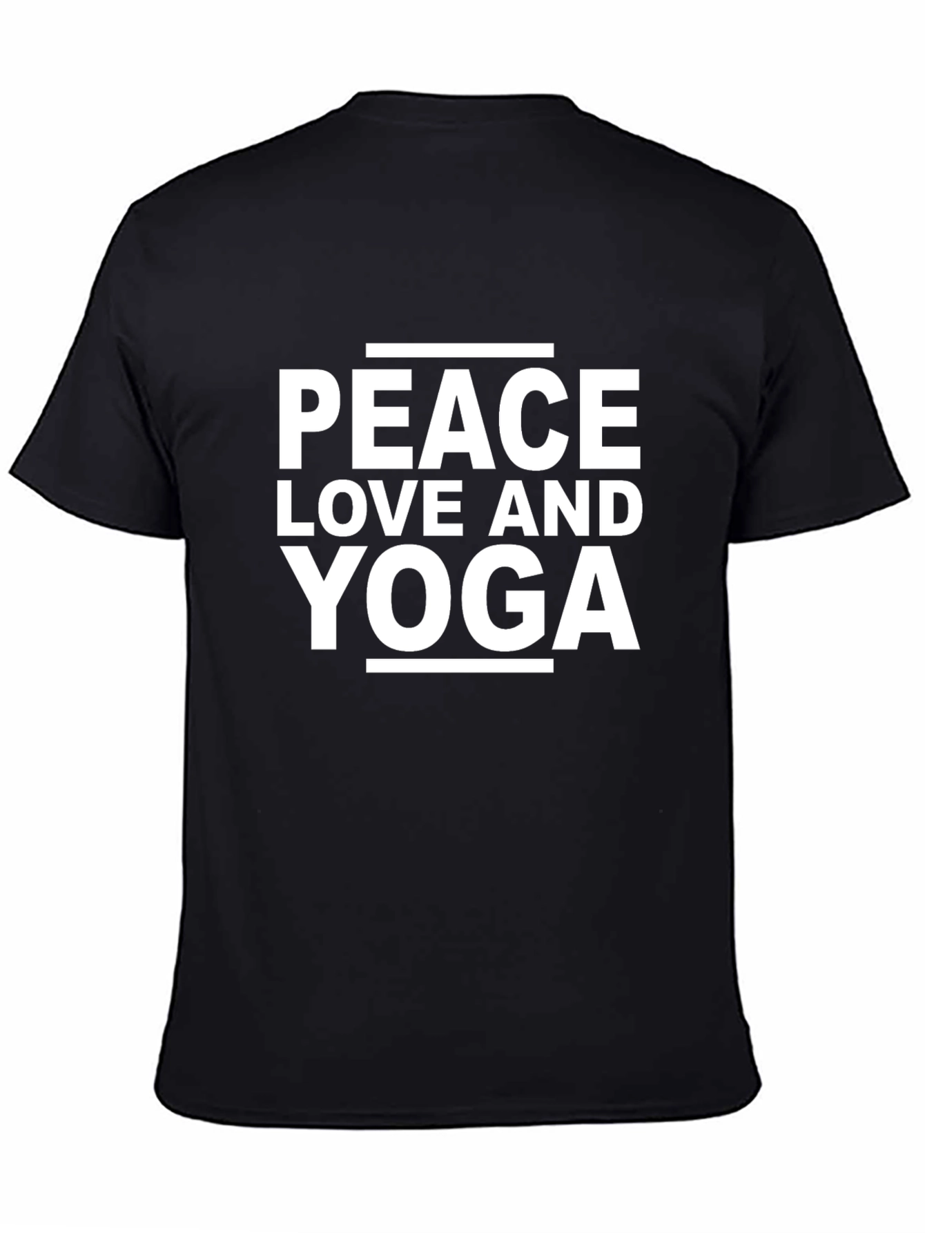Black Peace Love Yoga Graphic Tee view 4