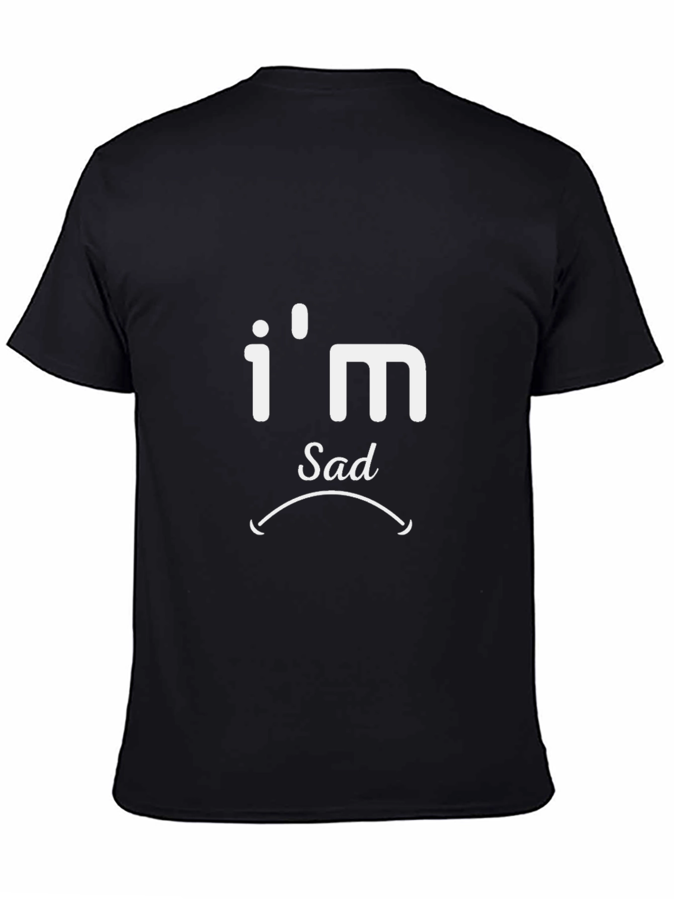 Black I'm Sad T-Shirt - Black Graphic Tee view 4