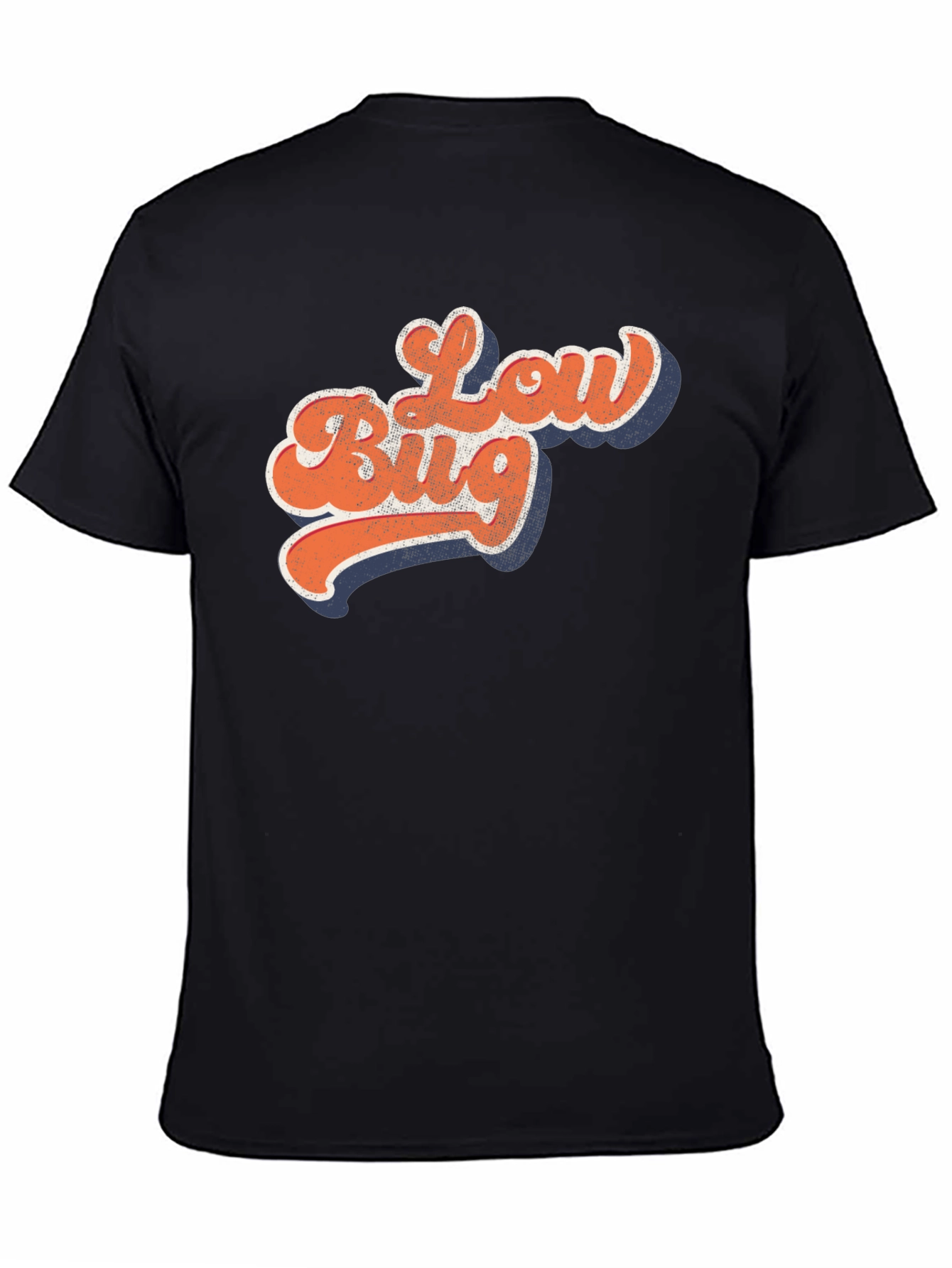 Black Retro "Low Bug" Graphic T-Shirt - Classic Style view 4