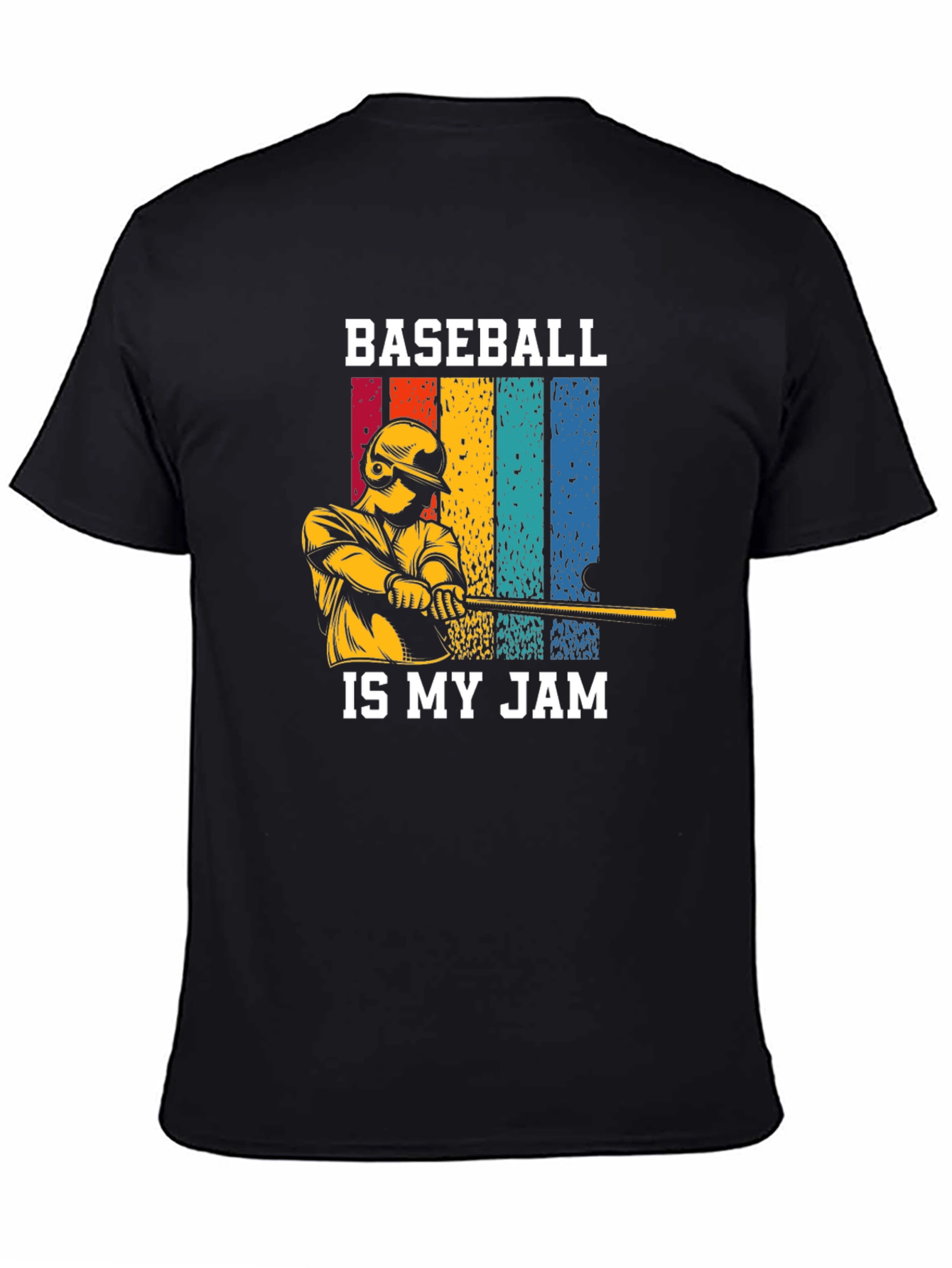 Black Baseball Is My Jam Graphic T-Shirt view 4