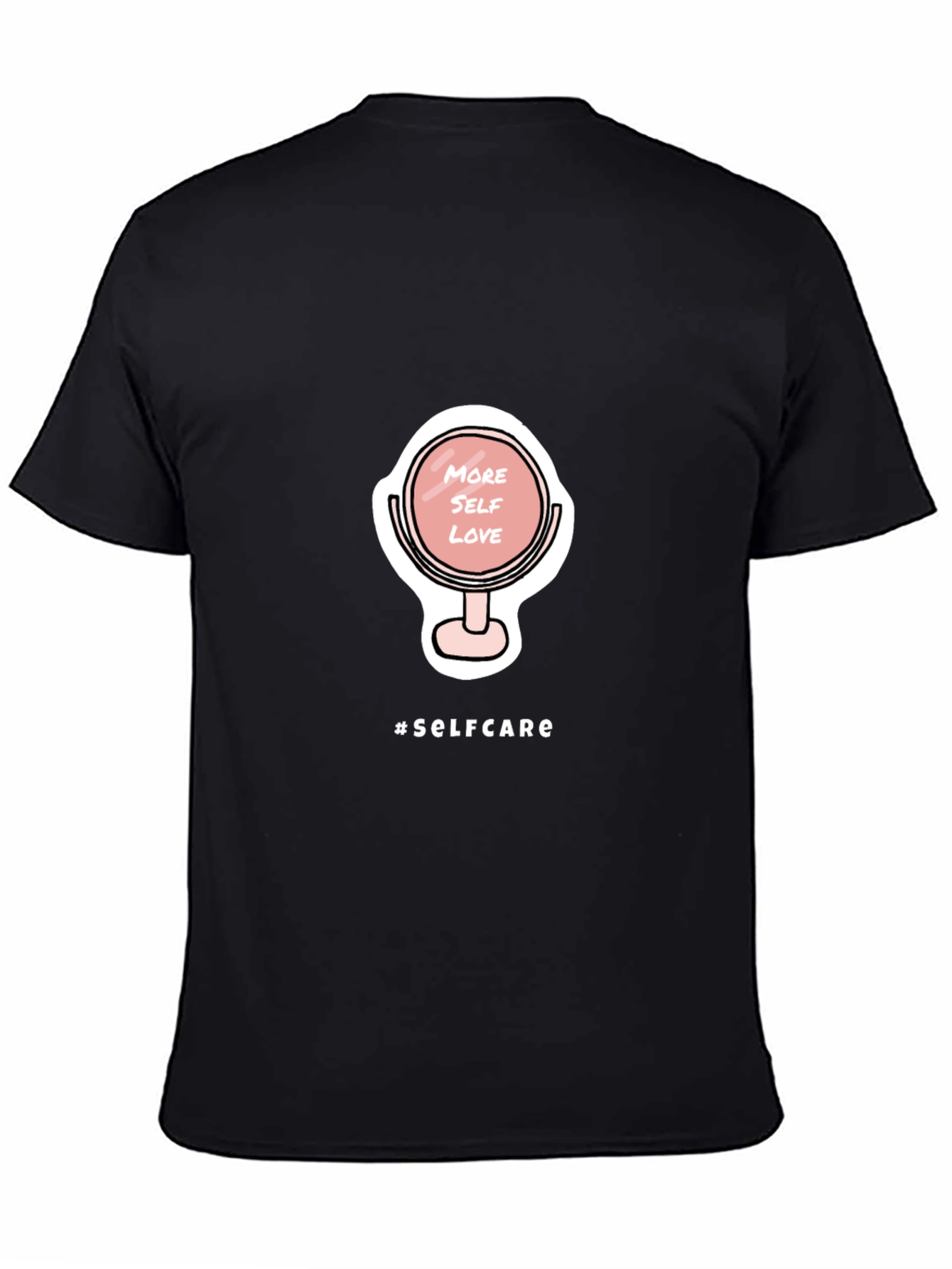 Black Self-Care Mirror Graphic T-Shirt view 4