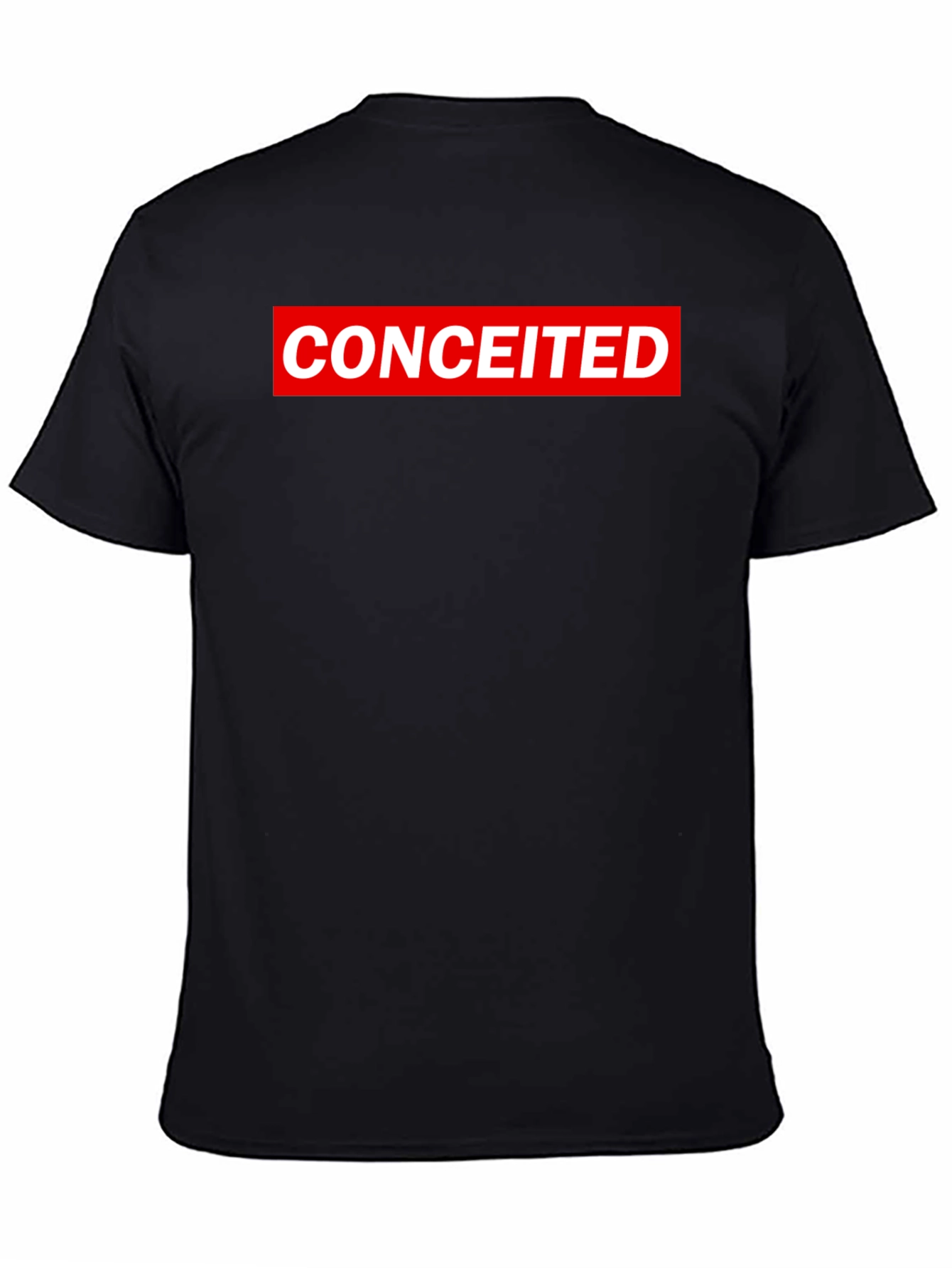 Black Conceited Graphic Tee - Black Crew Neck T-Shirt view 4