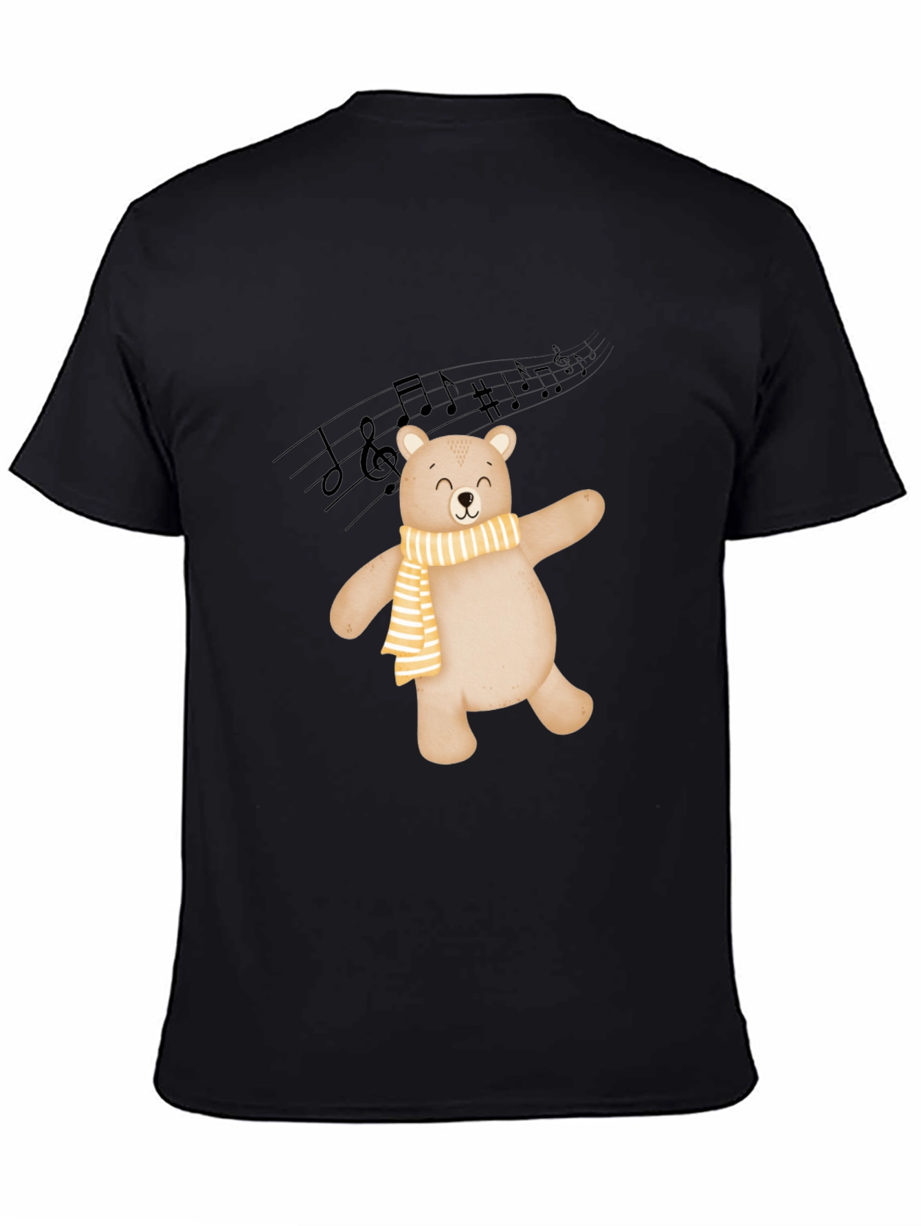 Black Dancing Bear Graphic Tee - Soft Cotton Comfort view 4