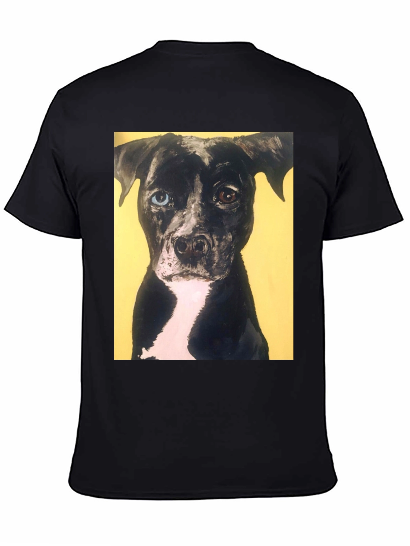 Black Dog Portrait Tee - Heterochromia Eyes view 4