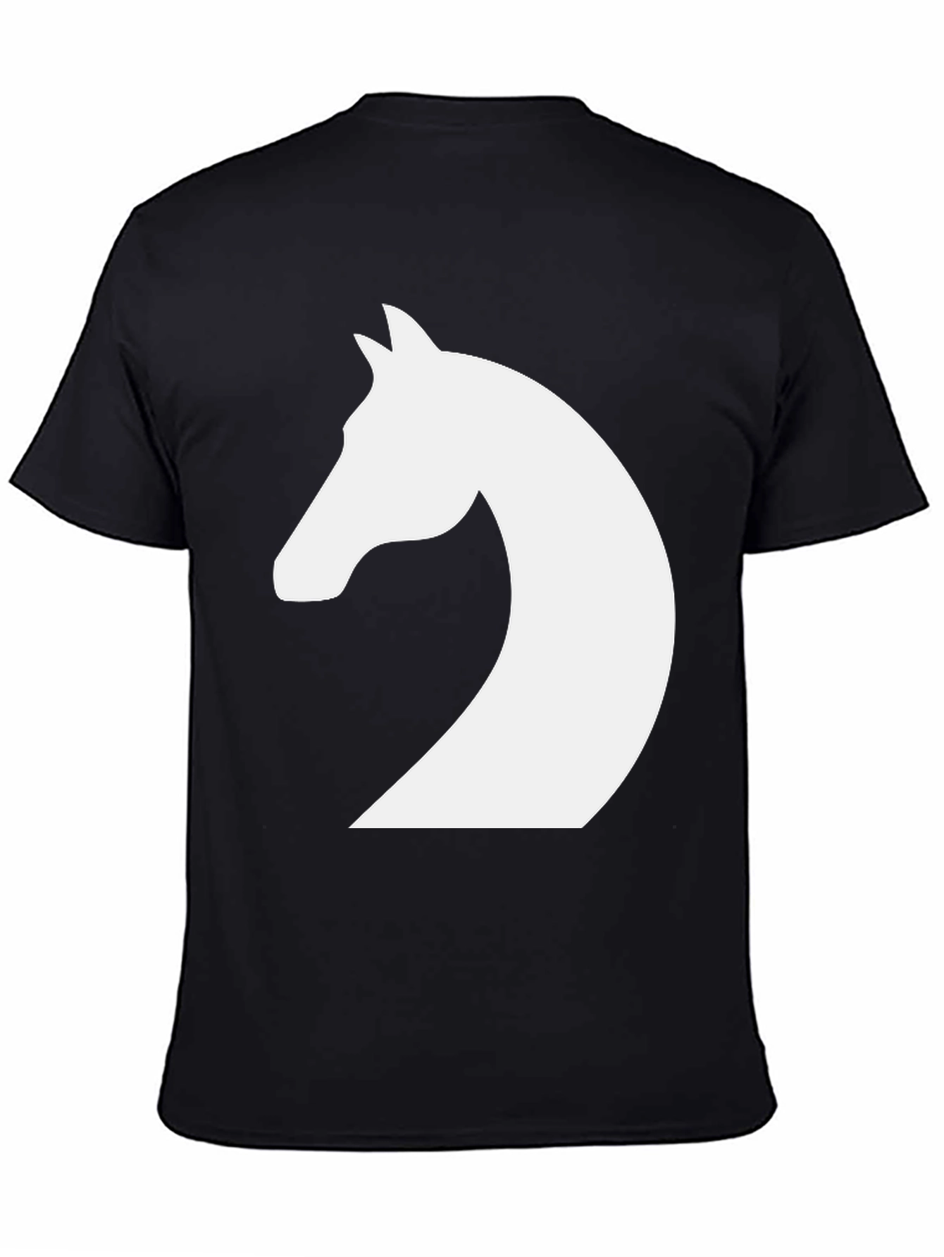Black Horse Head Graphic Tee - Black view 4